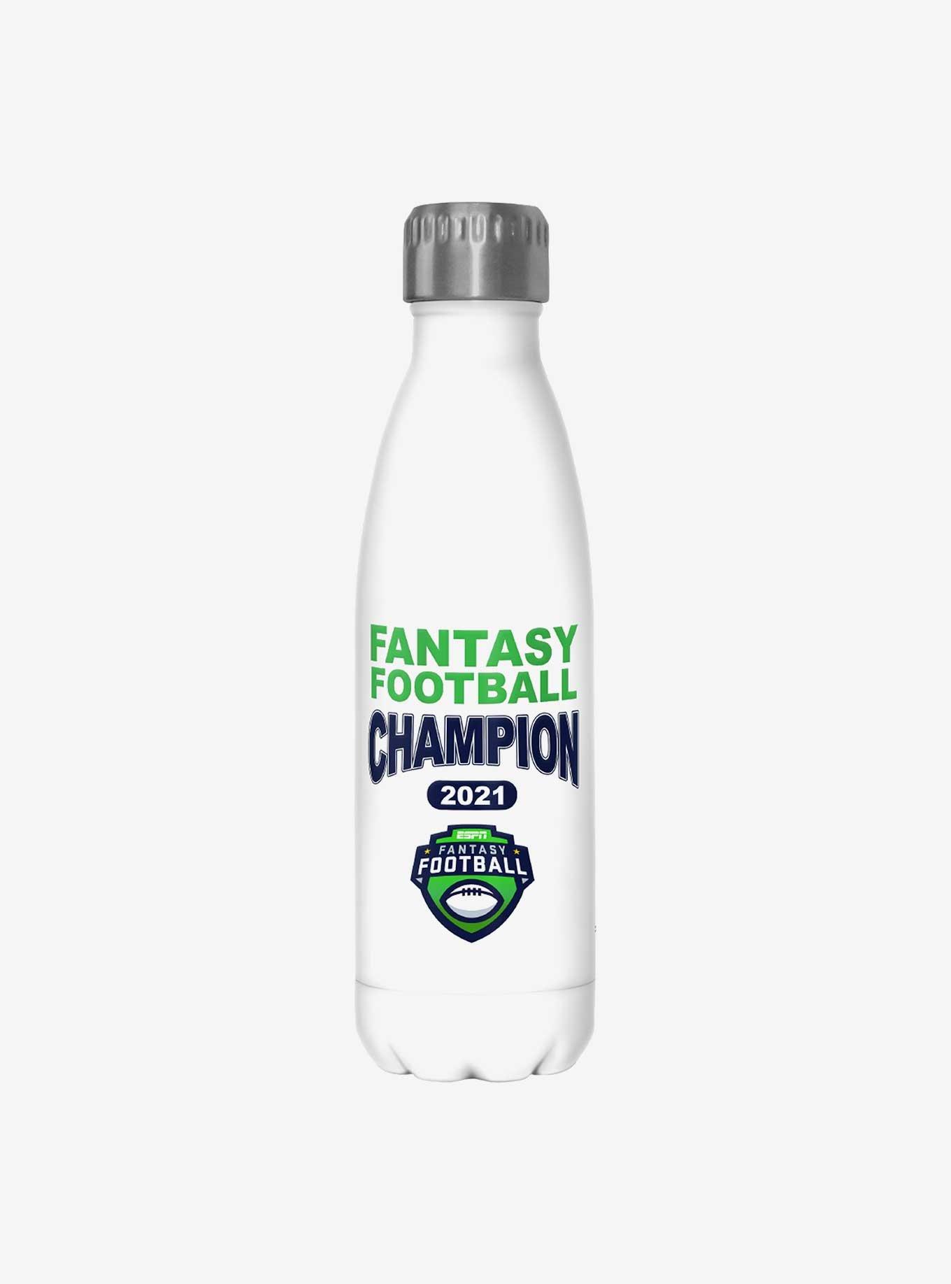 ESPN Fantasy Football Champion Water Bottle WHITE Hot Topic