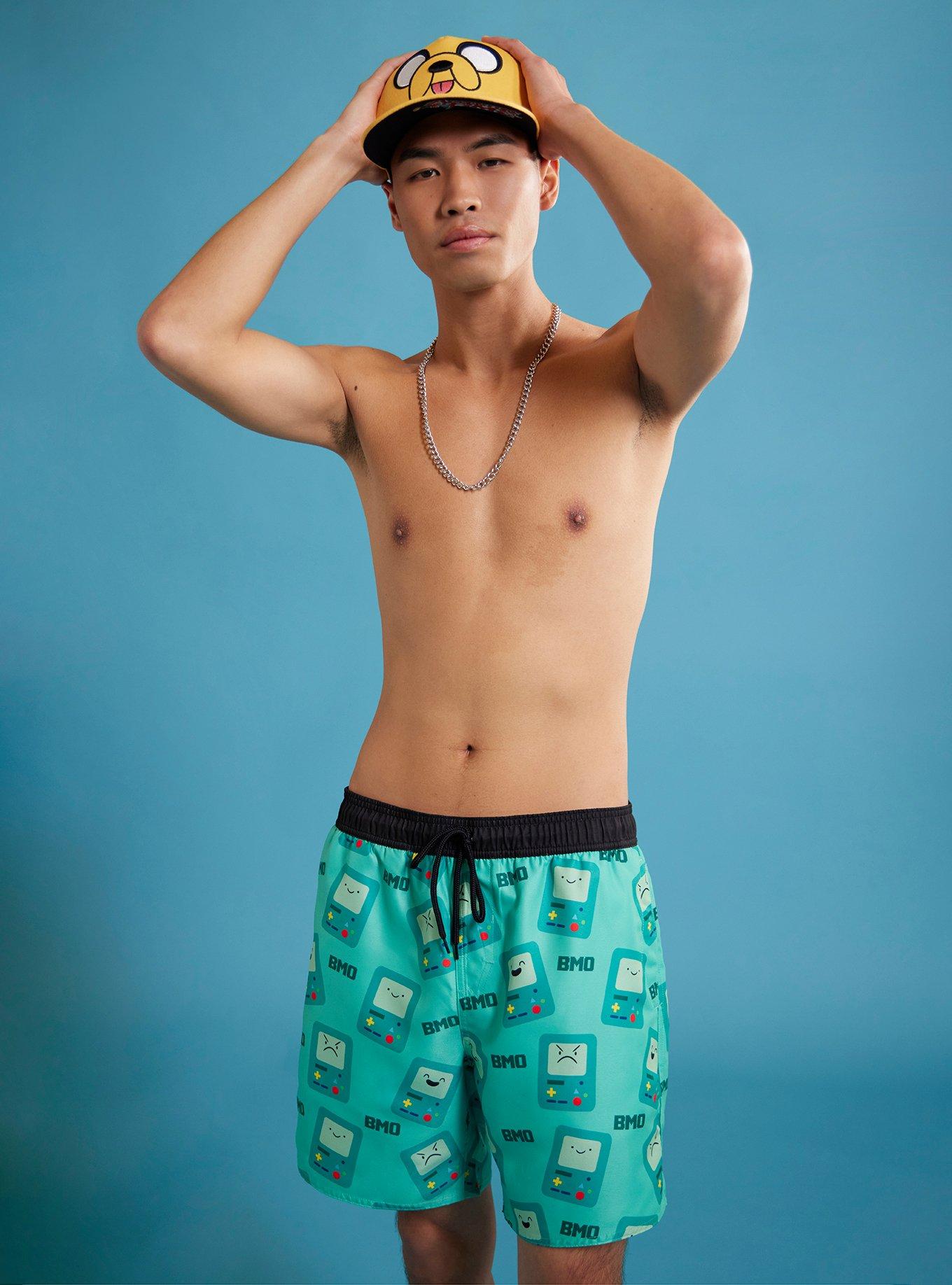 Adventure Time BMO Swim Trunks, MULTI, hi-res