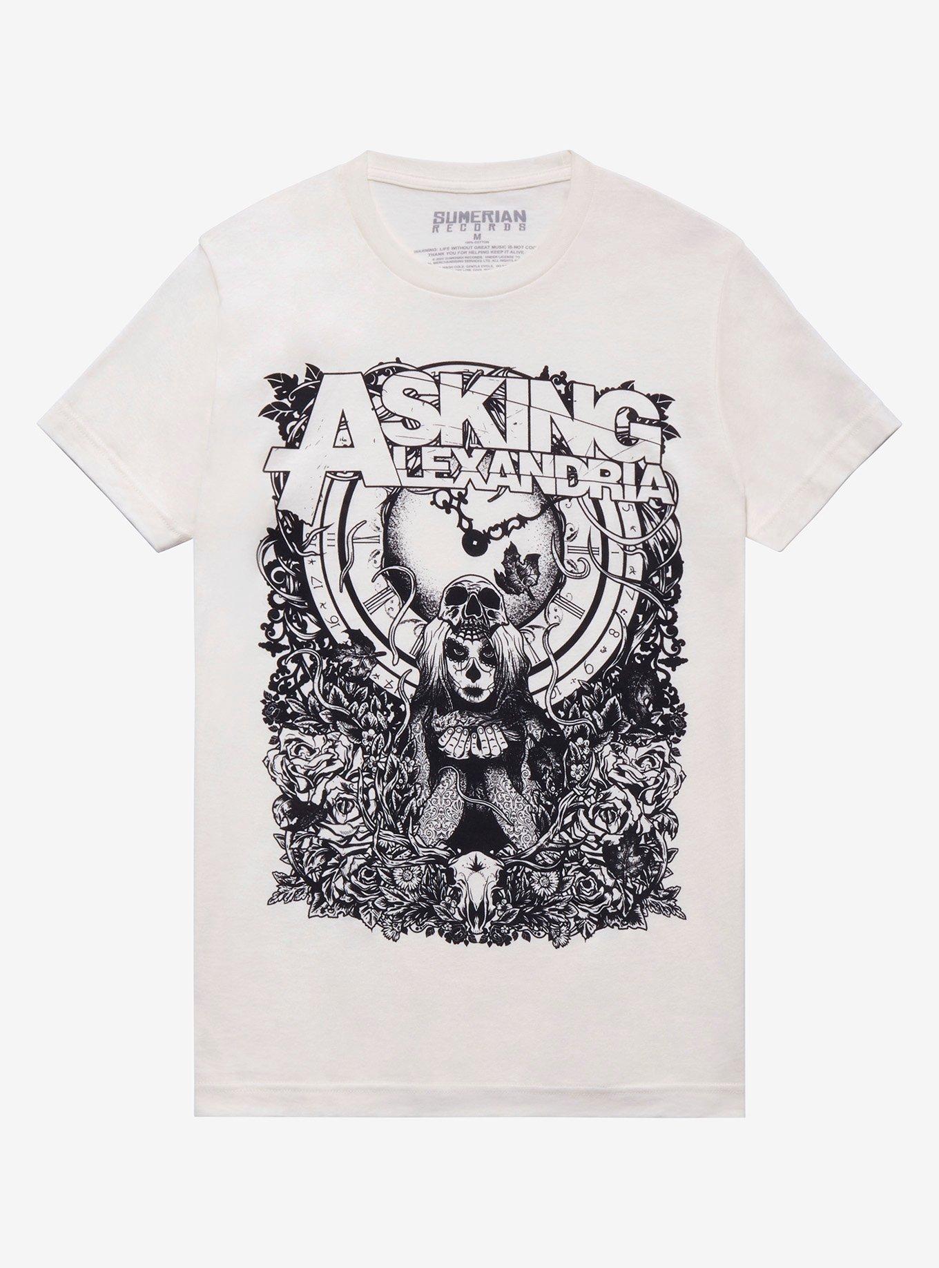 Asking Alexandria Clock Boyfriend Fit Girls T-Shirt, , hi-res
