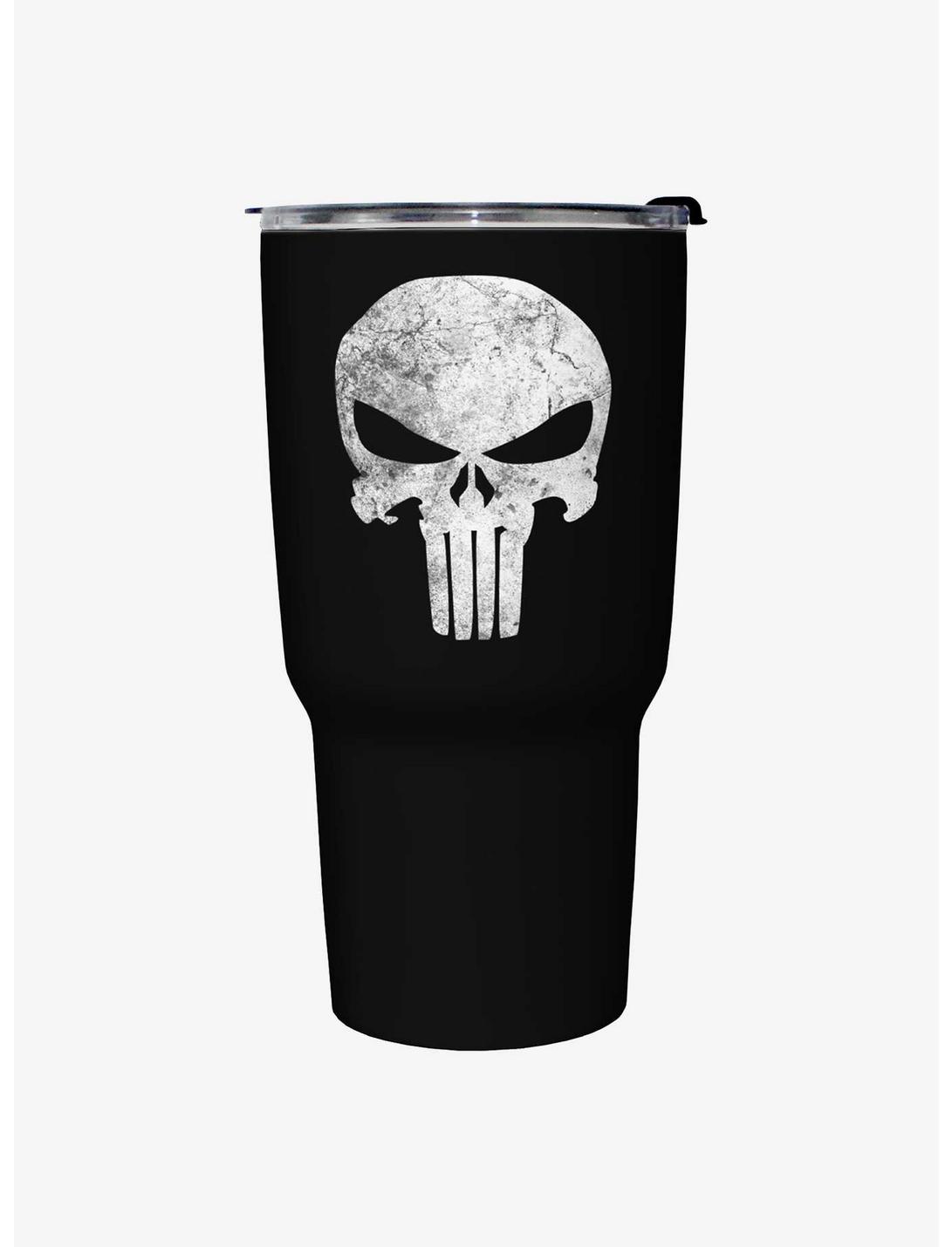 Marvel Punisher Distressed Skull Icon Travel Mug, , hi-res