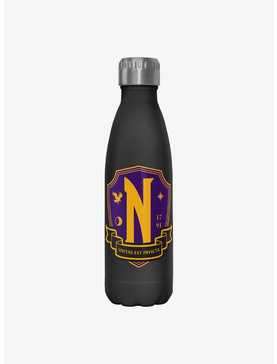 Wednesday Nevermore Academy Crest Water Bottle, , hi-res