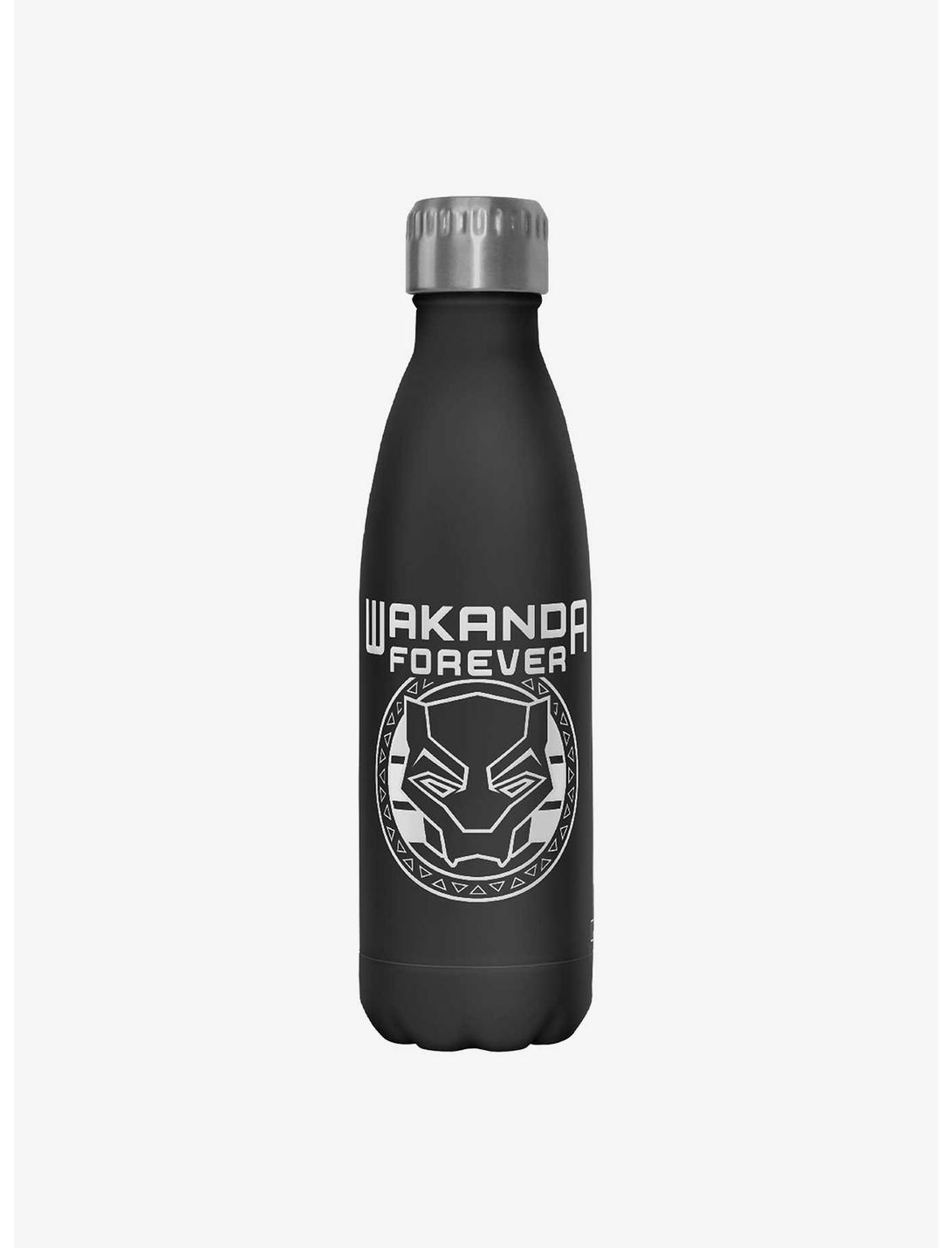 Marvel Black Panther Wakanda Forever Badge Water Bottle, , hi-res