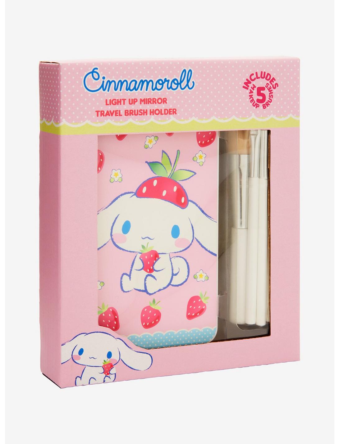 Sanrio Cinnamoroll Mirrored Travel Makeup Brush Holder and Brush Set - BoxLunch Exclusive, , hi-res