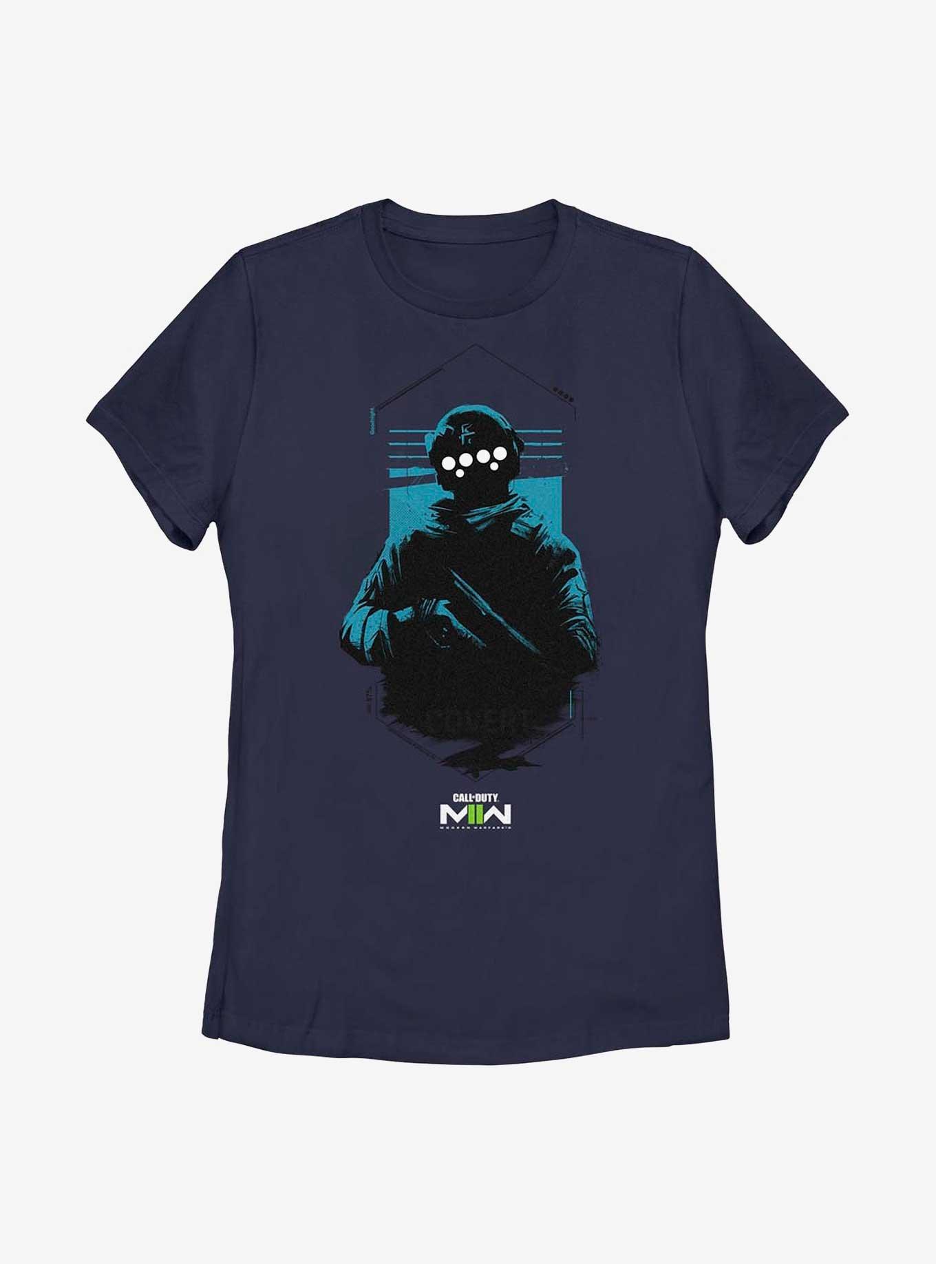 Call of Duty Going Dark Night Vision Goggles Womens T-Shirt, NAVY, hi-res