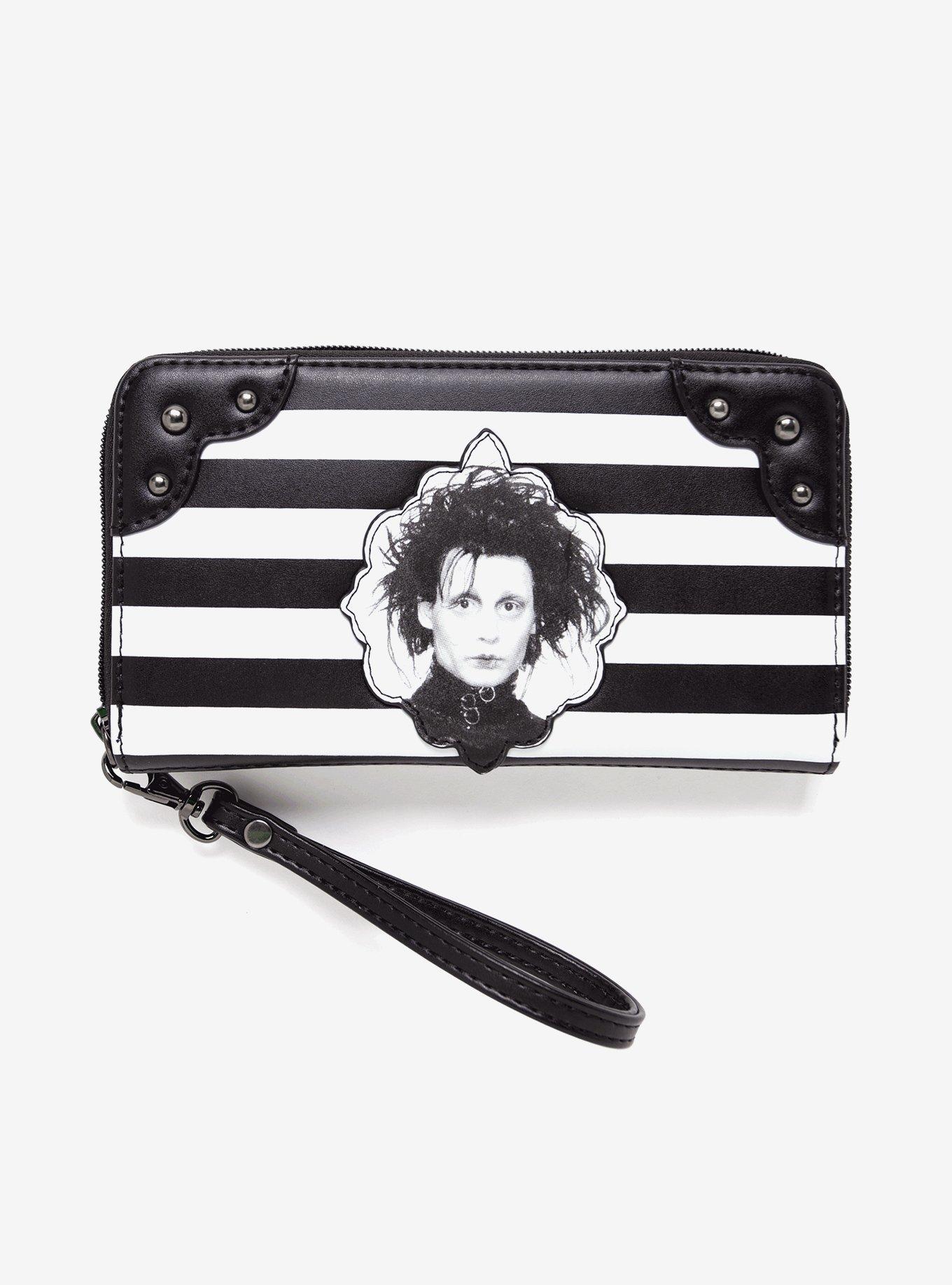 Rock Rebel Edward Scissorhands Stripe Zipper Wallet, , hi-res