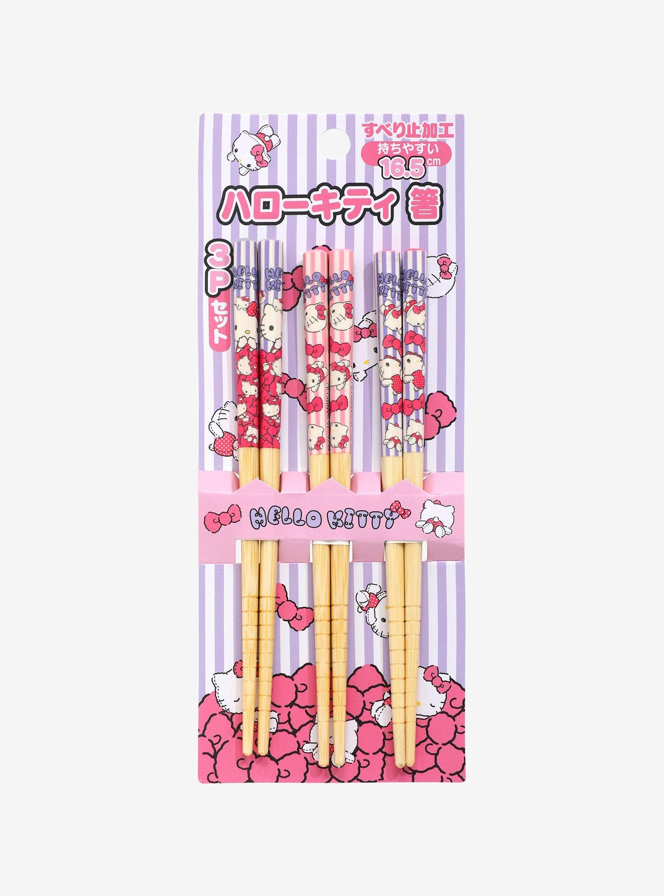Sanrio Hello Kitty Pink and Purple Chopsticks Set
