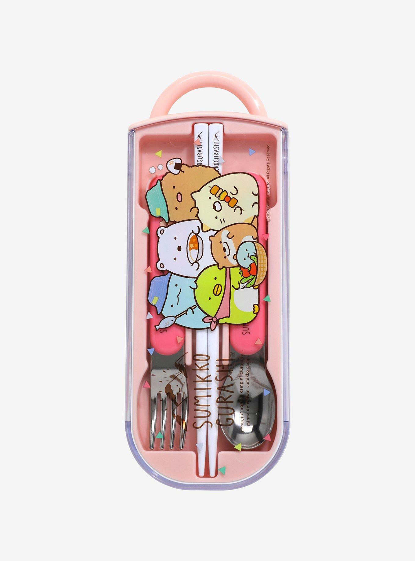 Sumikko Gurashi Pink Utensil Set, , hi-res