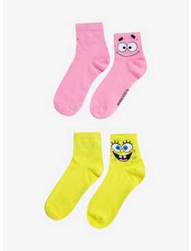 SpongeBob SquarePants Patrick & SpongeBob Crew Socks 2 Pair, , hi-res