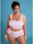 My Melody Sweets Ruffle Swim Top Plus Size, MULTI, hi-res