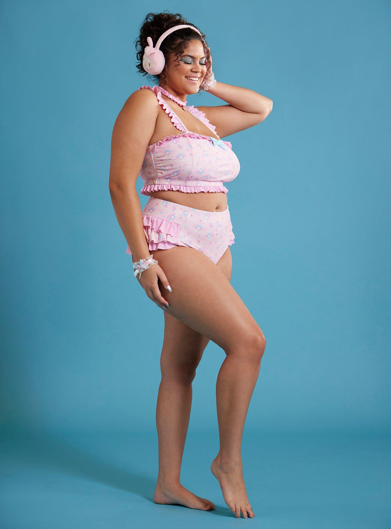 My Melody Sweets Skirted Swim Bottoms Plus Size, MULTI, hi-res