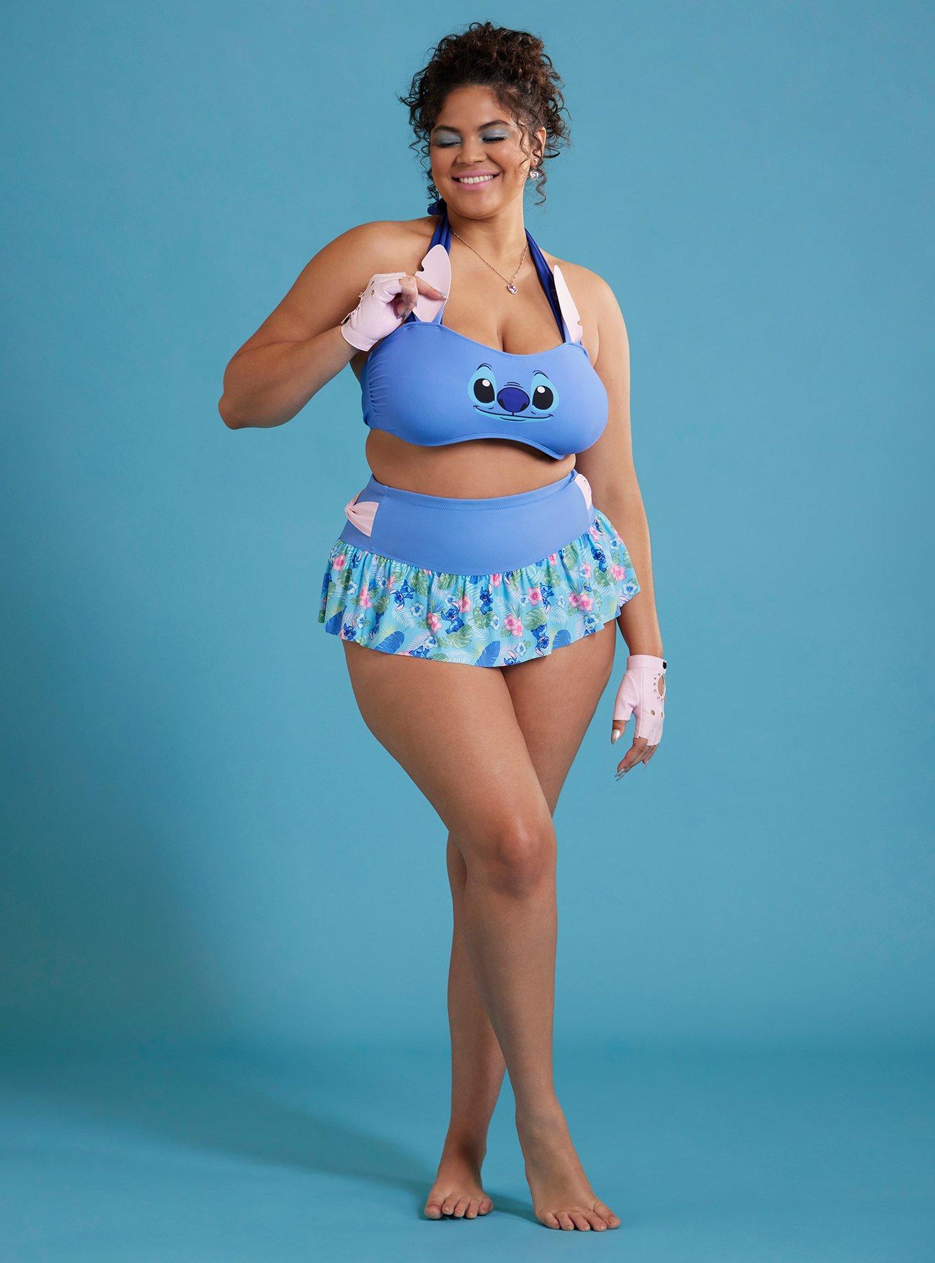 Disney Lilo & Stitch Tropical Stitch Skirted Swim Bottoms Plus Size, MULTI, hi-res