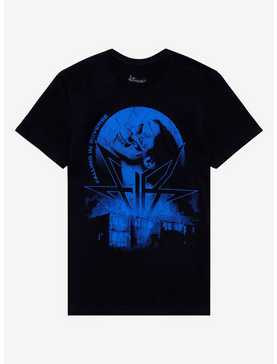 Falling In Reverse Blue Skull Burning Building T-Shirt, , hi-res
