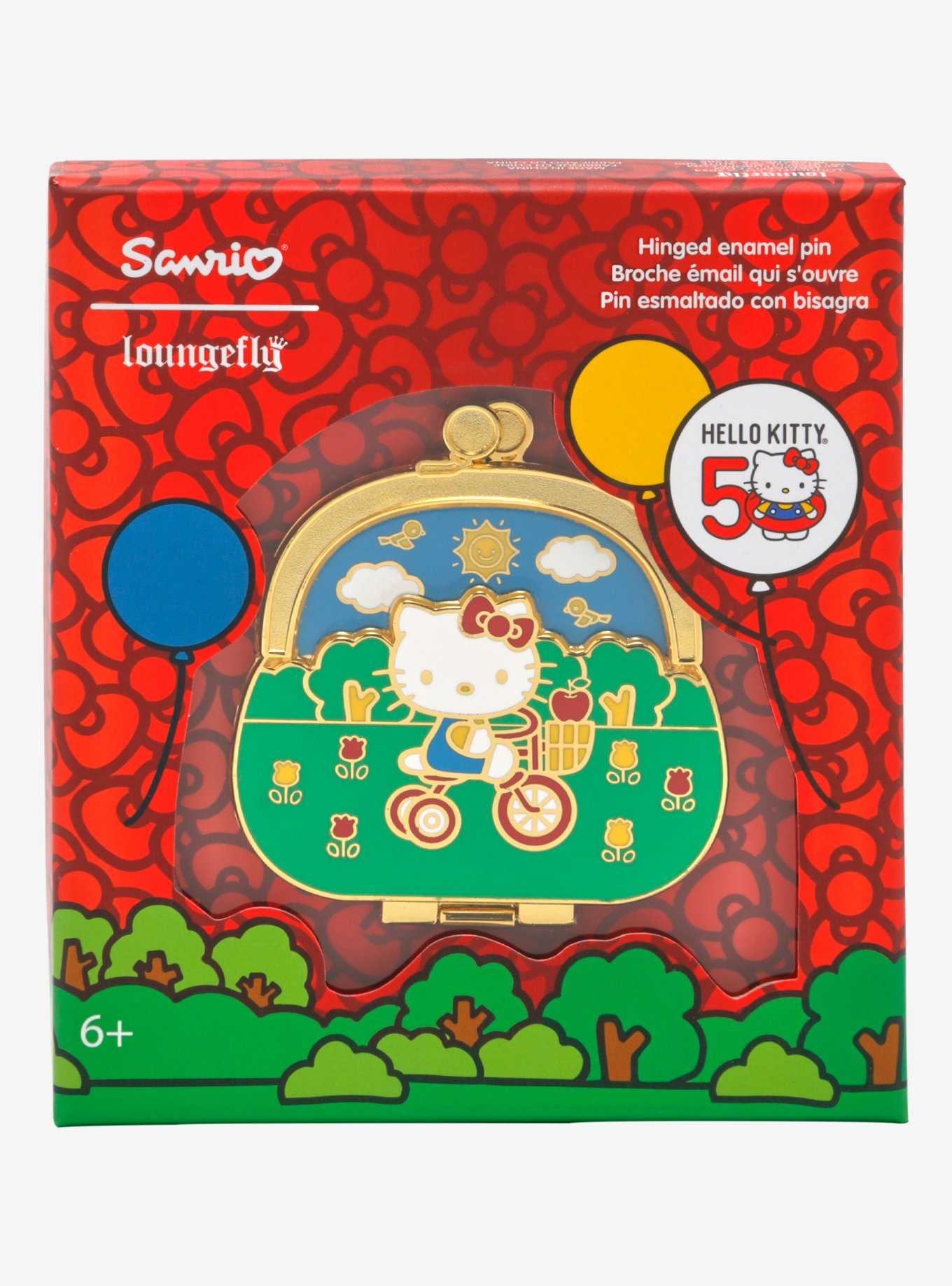 Loungefly Sanrio Hello Kitty 50th Anniversary Hinge Limited Edition Enamel Pin, , hi-res