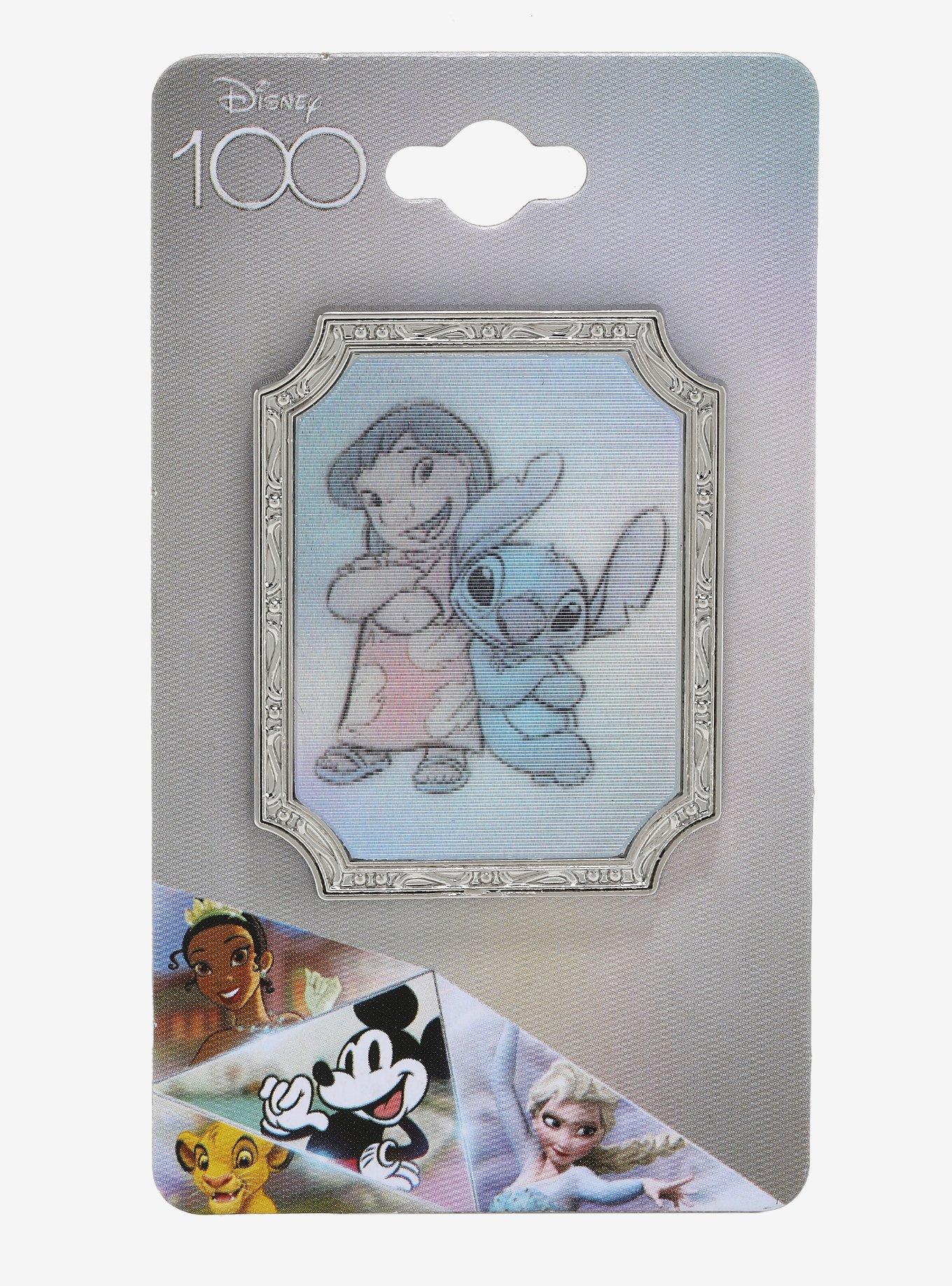 Loungefly Disney100 Lilo & Stitch Sketch Lenticular Pin - BoxLunch