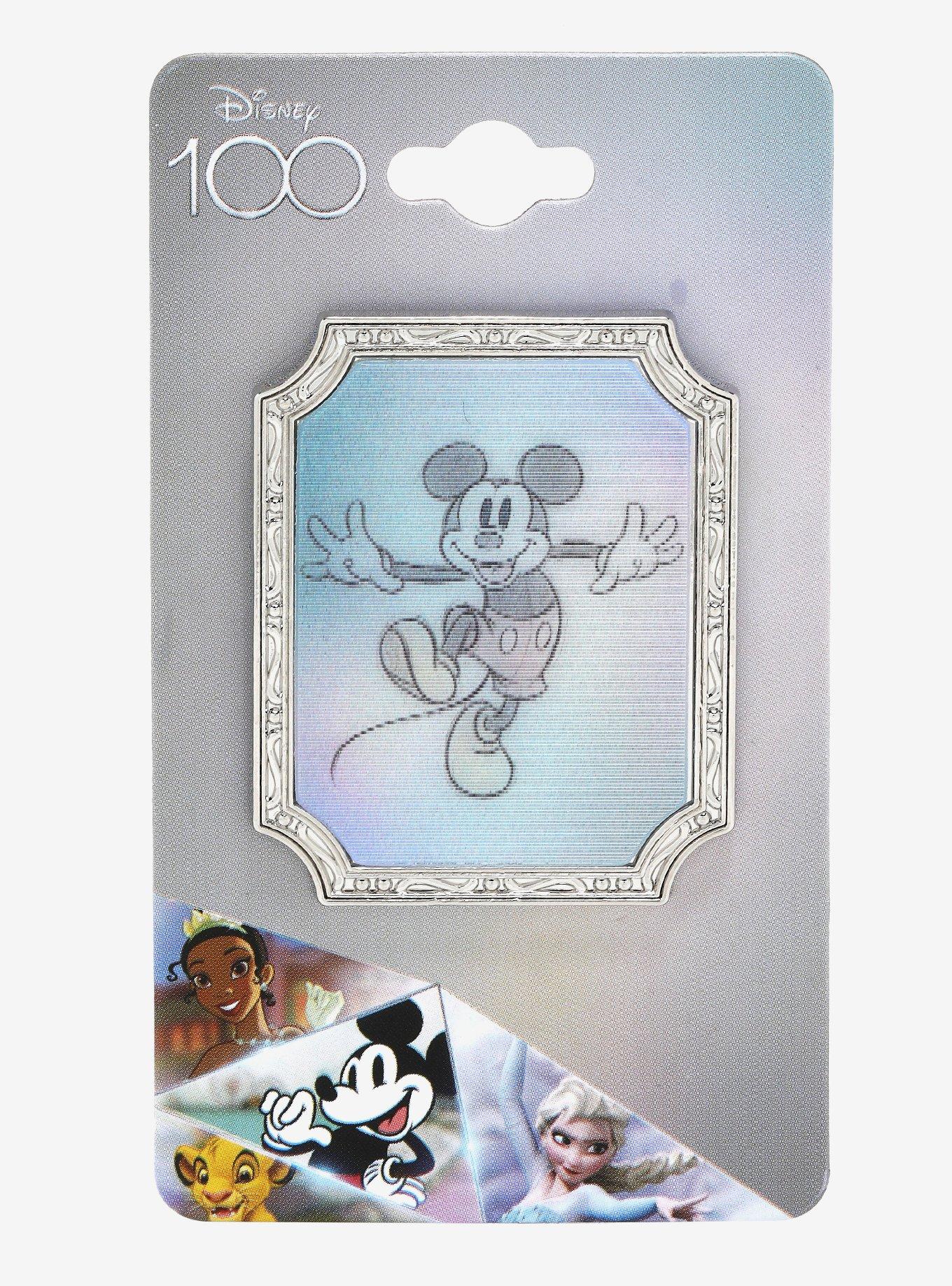 Loungefly Disney100 Mickey Mouse Sketch Lenticular Pin - BoxLunch Exclusive, , hi-res