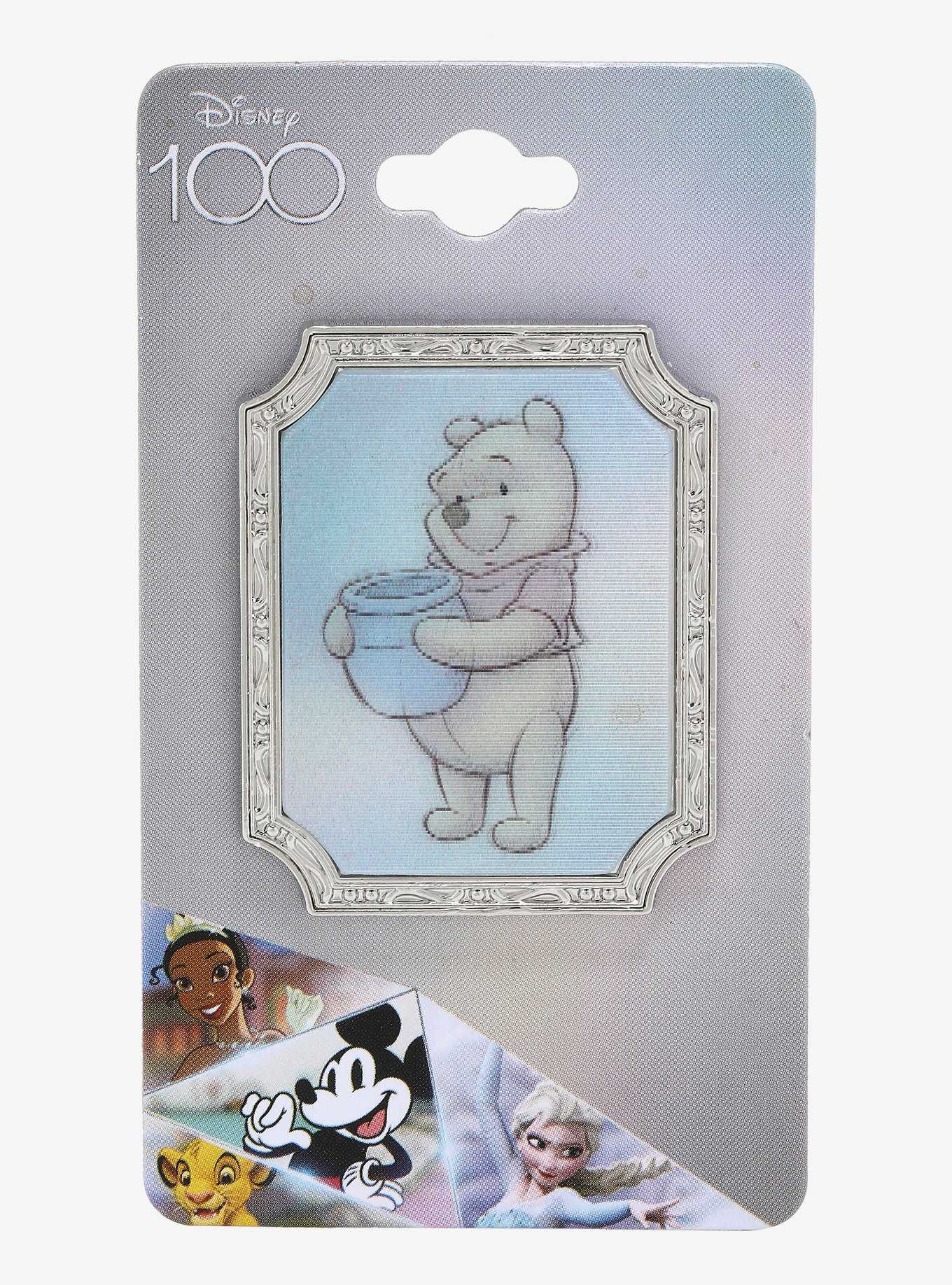 Loungefly Disney100 Winnie the Pooh Sketch Lenticular Pin - BoxLunch Exclusive, , hi-res