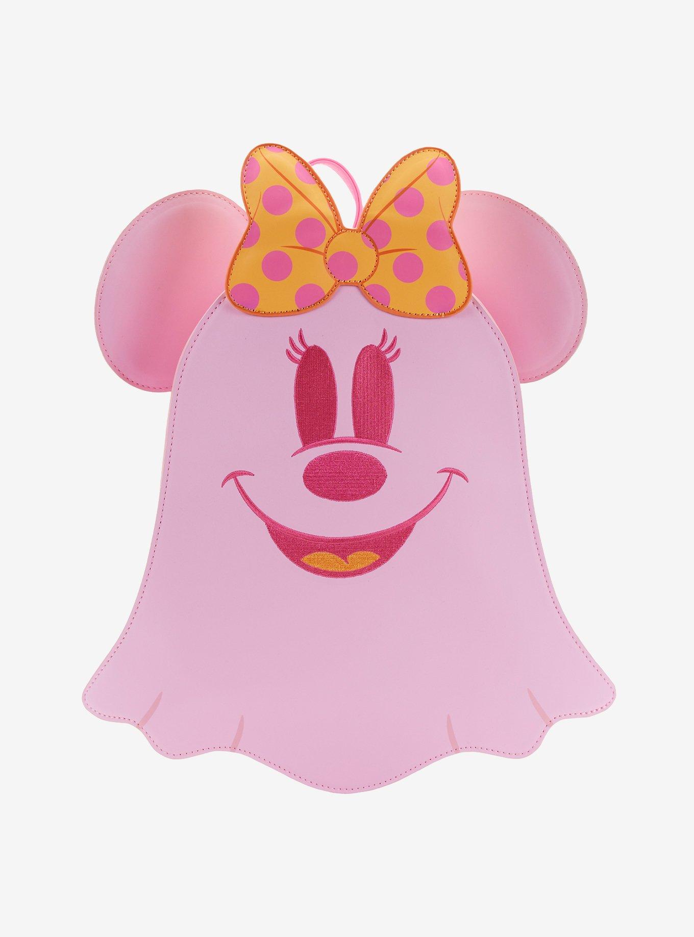 Loungefly Disney Minnie Mouse Pink Ghost Glow-In-The-Dark Mini Backpack, , hi-res