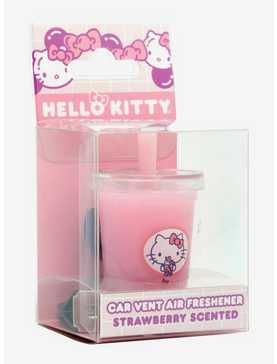 Sanrio Hello Kitty Boba Strawberry Scented Car Vent Air Freshener, , hi-res