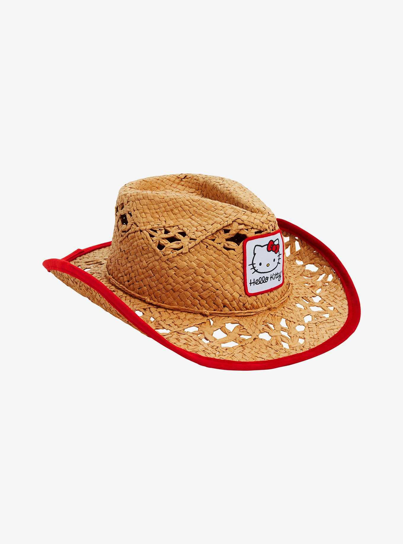 Hello Kitty Straw Cowboy Hat, , hi-res