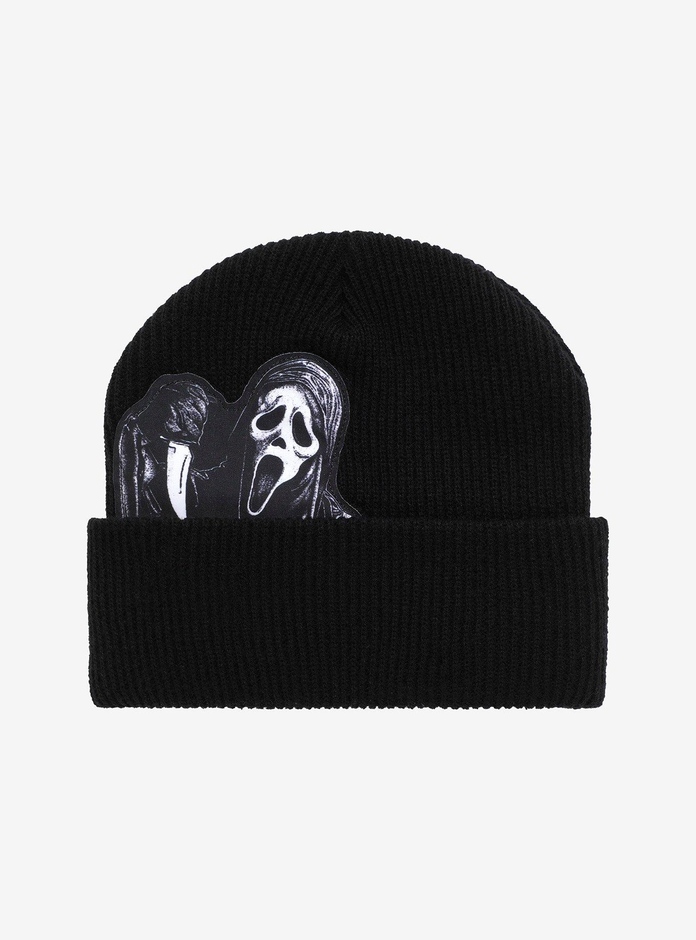 Scream Ghost Face Peeking Beanie, , hi-res