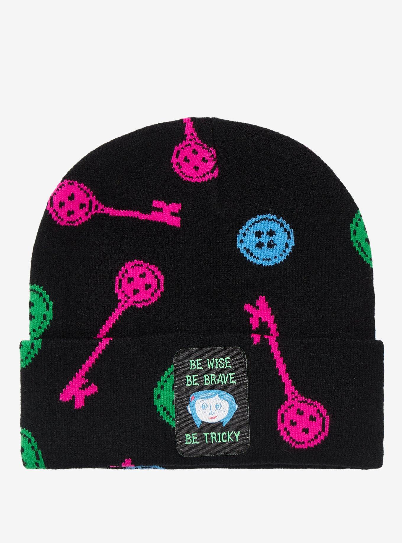 Coraline Button & Key Beanie, , hi-res