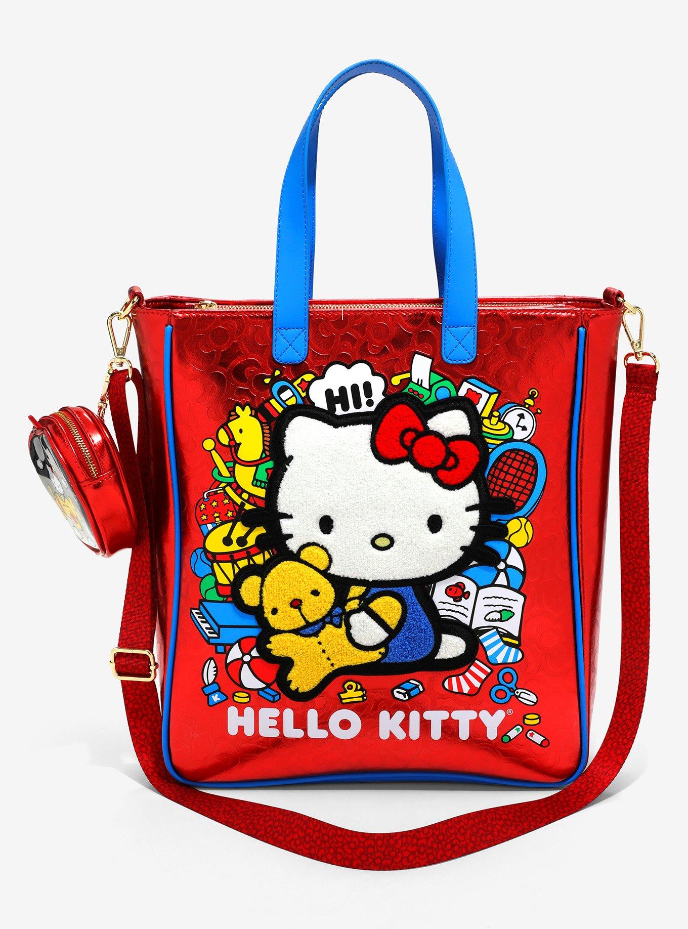 Hello kitty punk clear tote bag popular and wristlet