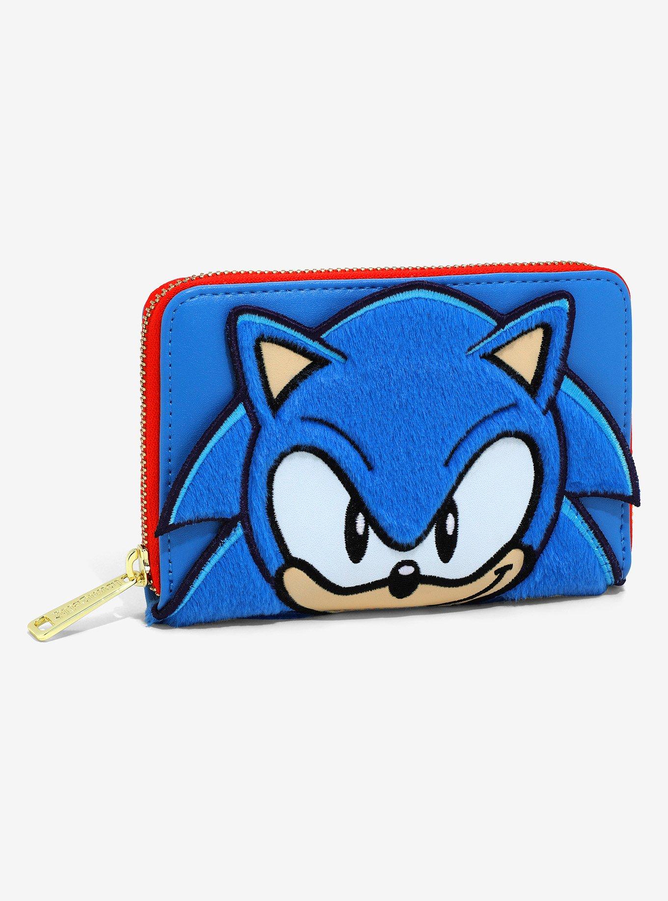 Loungefly Sonic the Hedgehog Classic Red and Blue Zip Wallet &mdash; BoxLunch Exclusive, , hi-res
