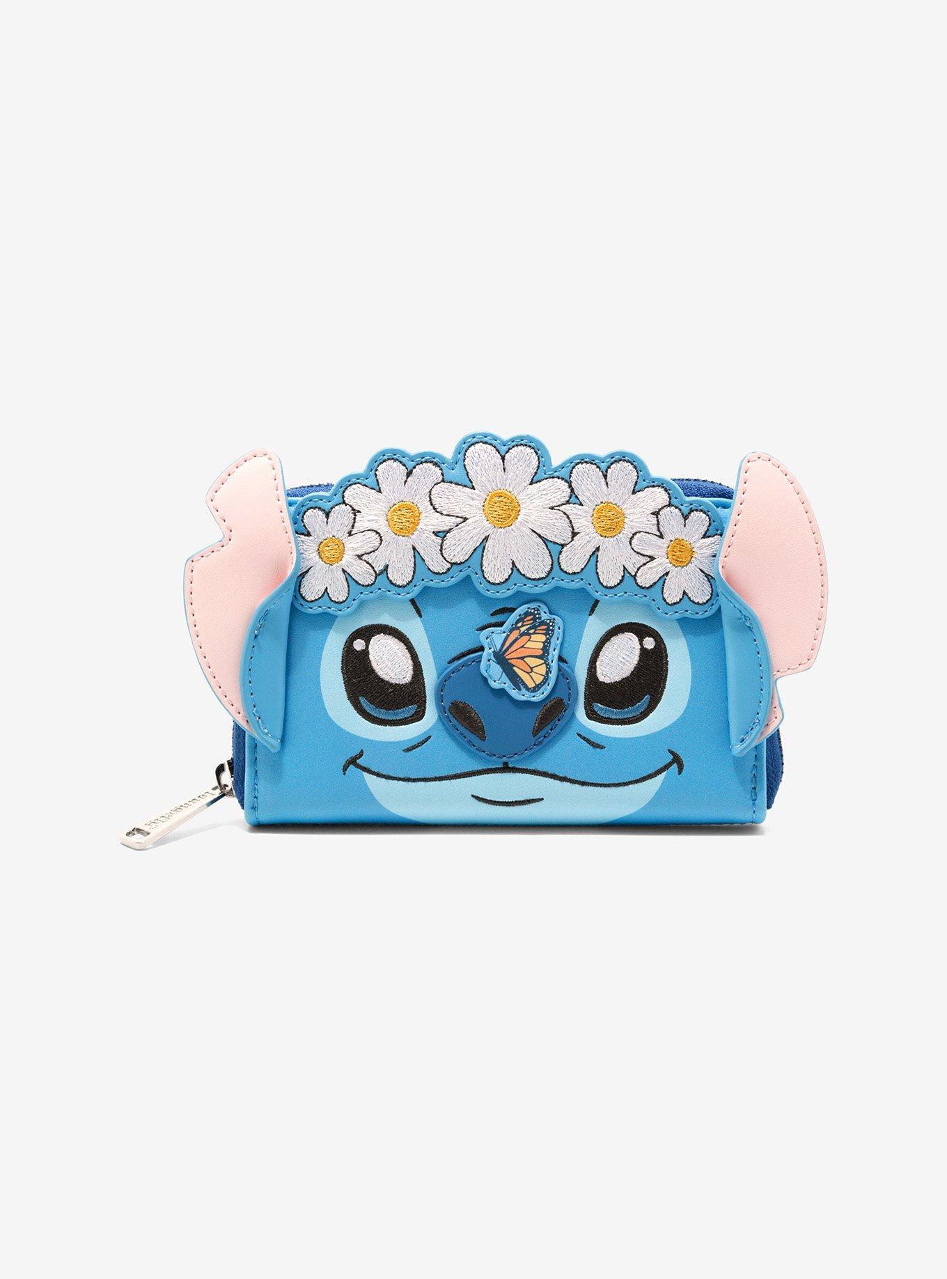 Loungefly Disney Stitch Flower Crown Zipper Wallet, , hi-res