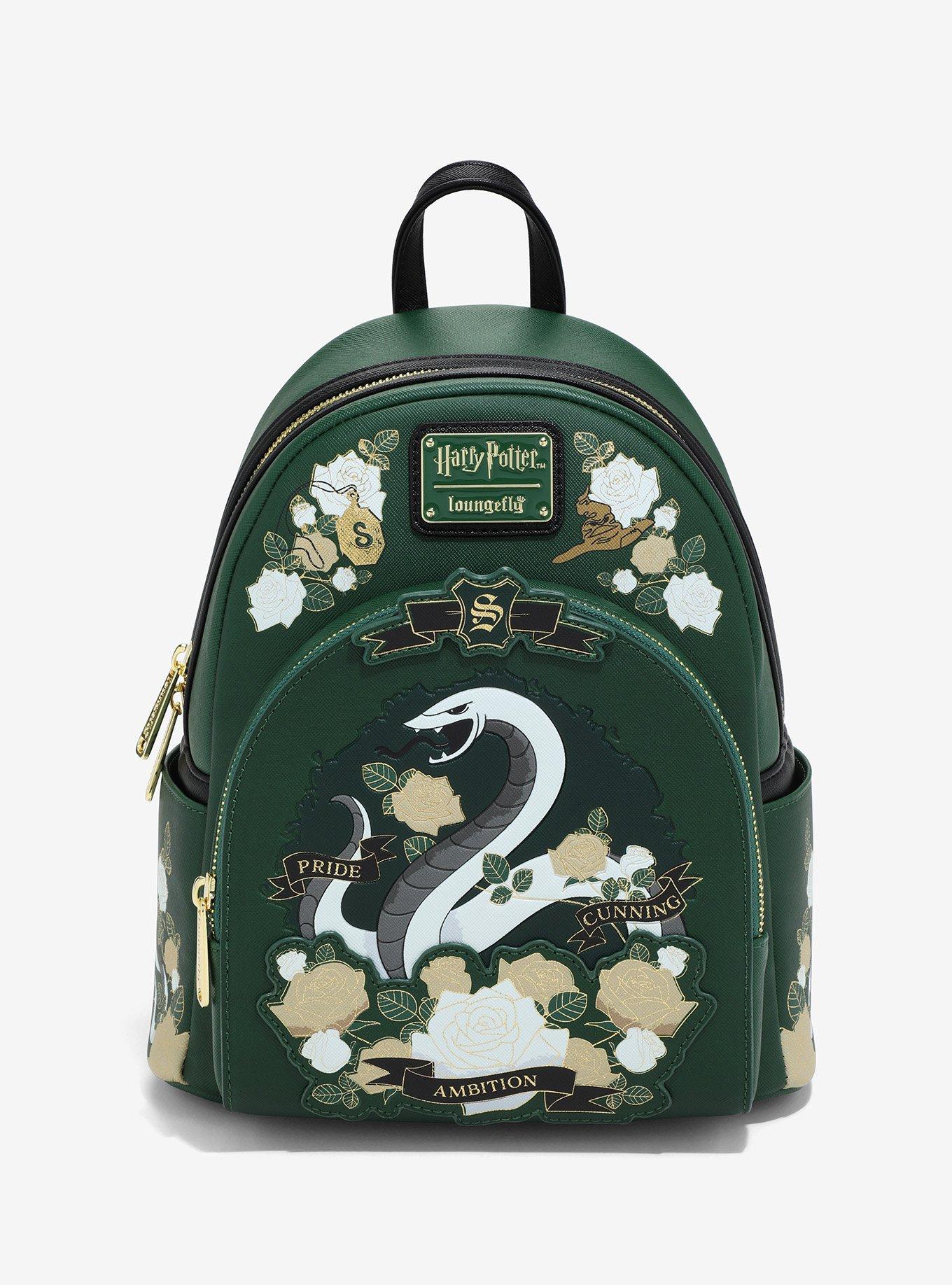 Loungefly Harry Potter Slytherin Floral Mini Backpack