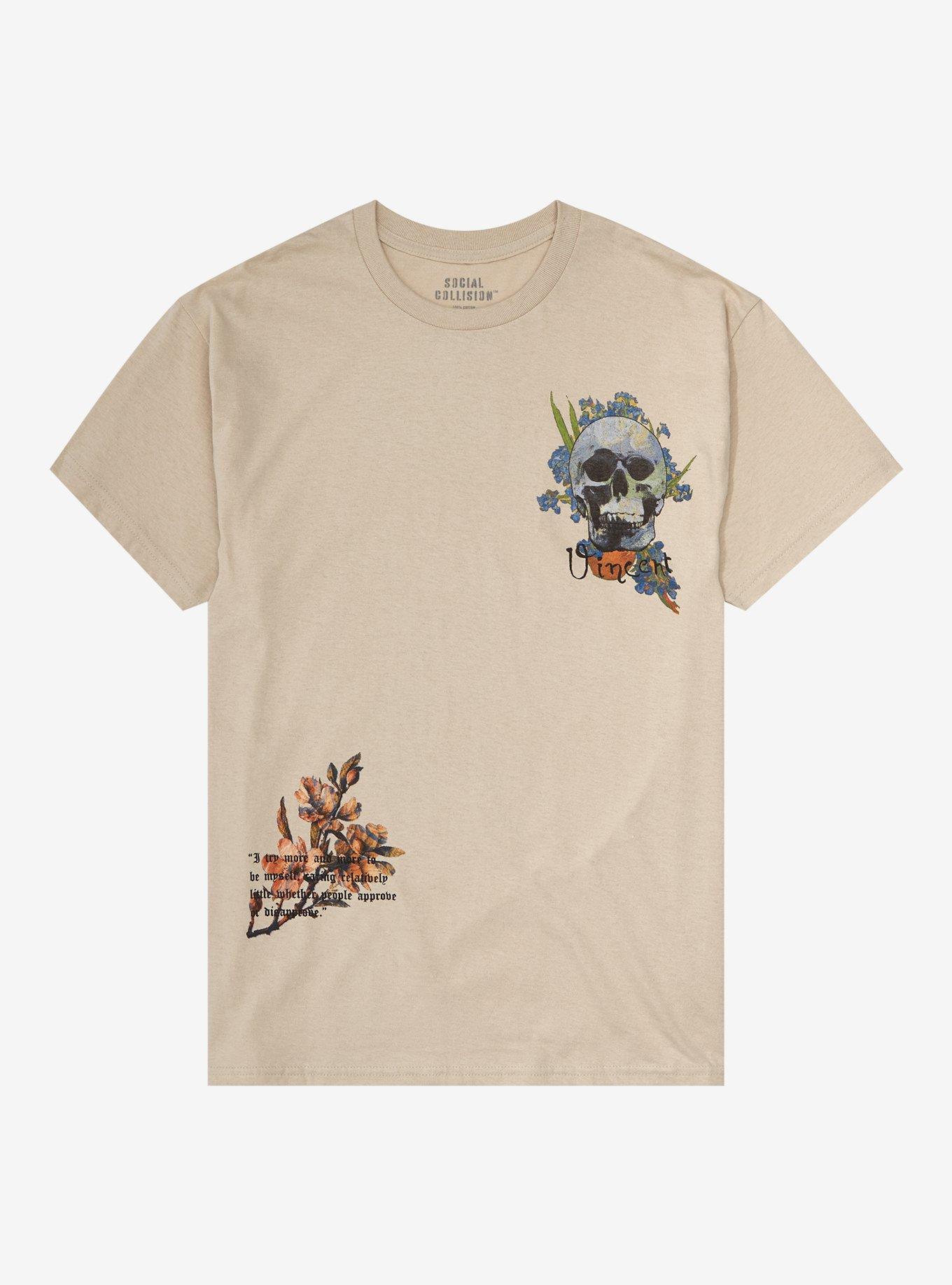 Social Collision® Van Gogh Skulls & Quotes T-Shirt, MULTI, hi-res