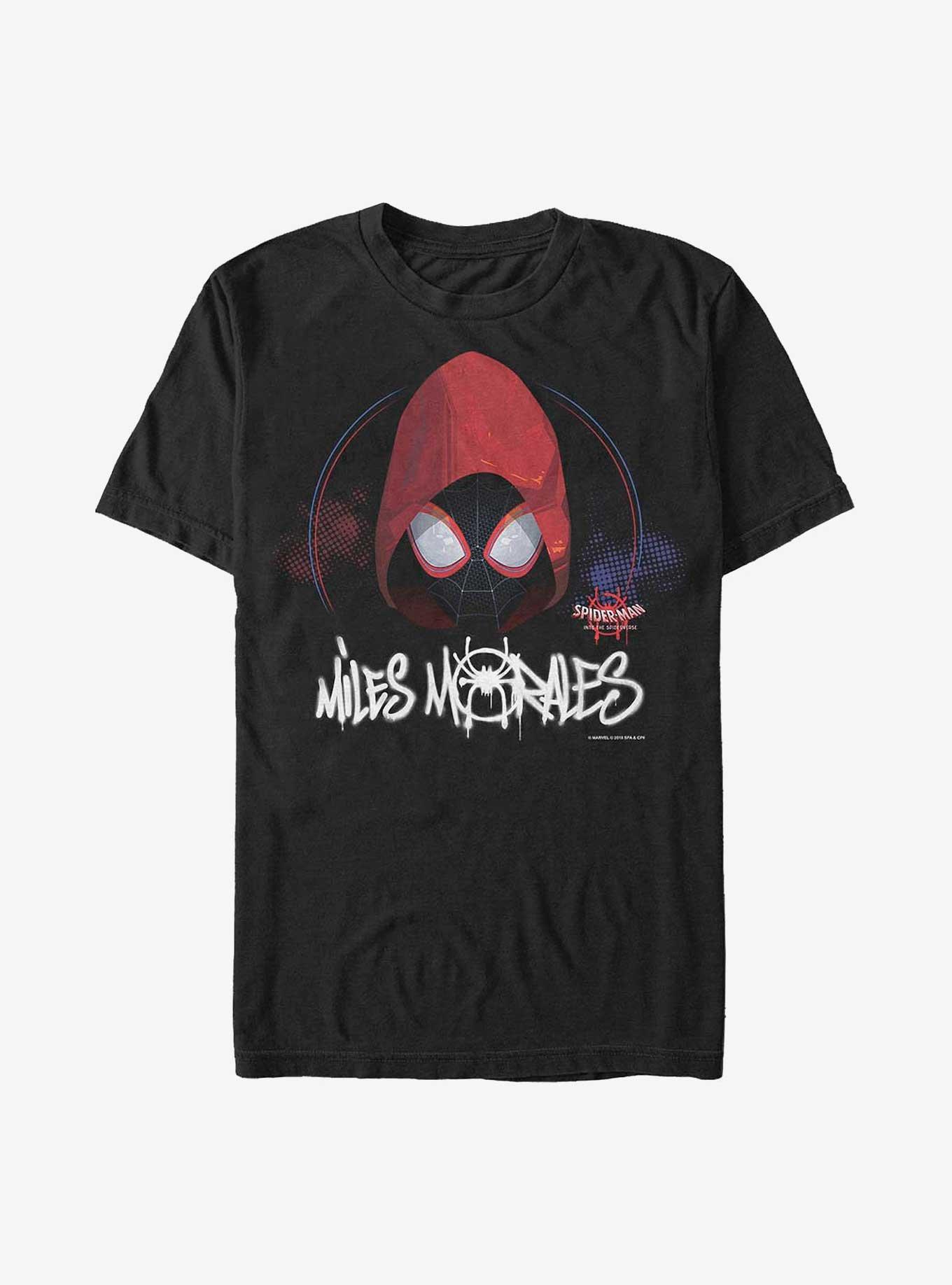 Marvel Spider-Man Hooded Miles Extra Soft T-Shirt, BLACK, hi-res