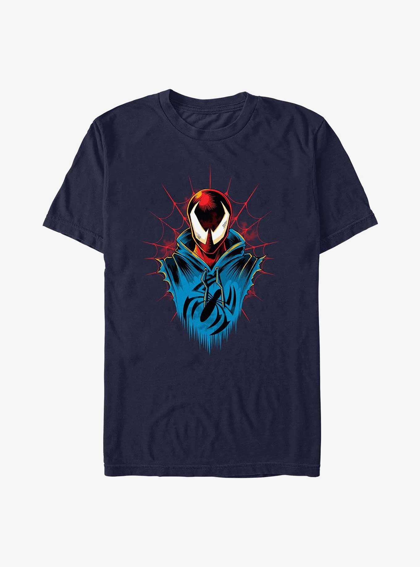 Marvel Spider-Man Scarlet Head Across Spiderverse Extra Soft T-Shirt, NAVY, hi-res