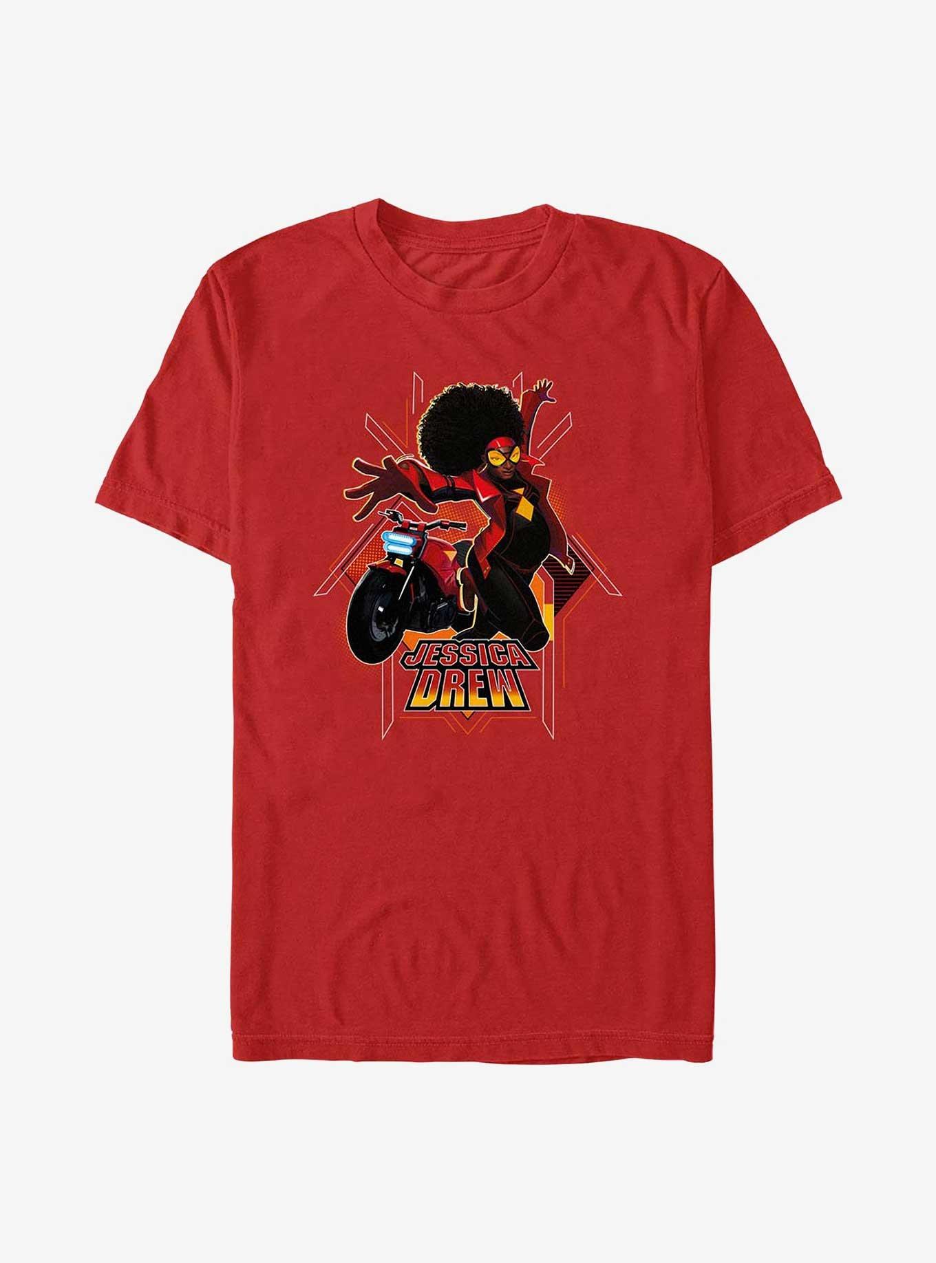 Marvel Spider-Man Jessica Drew Pose Extra Soft T-Shirt, RED, hi-res
