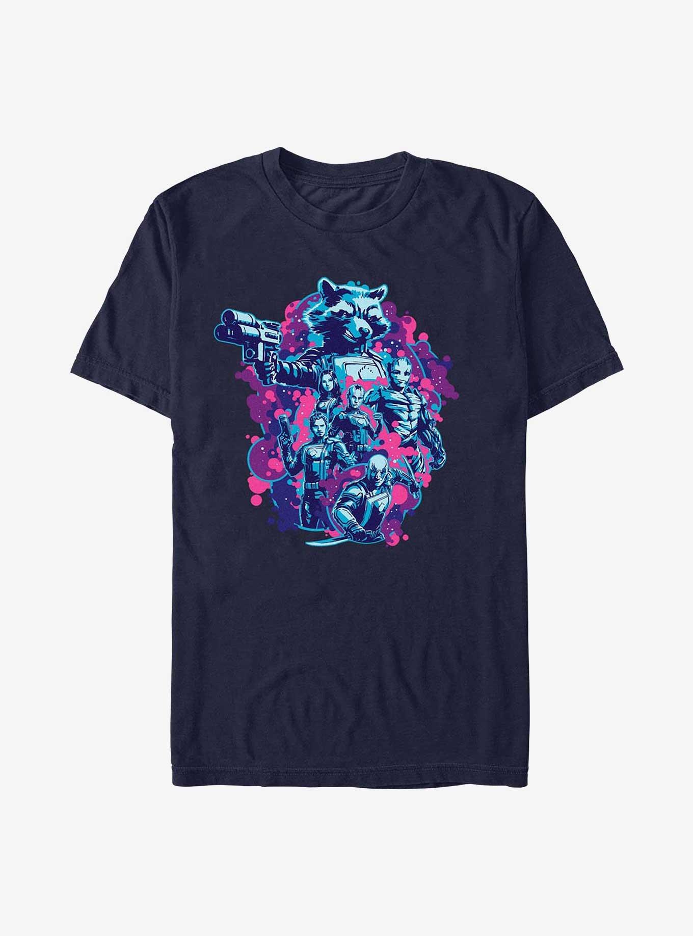 Marvel Guardians Of The Galaxy Blobs Extra Soft T-Shirt, NAVY, hi-res