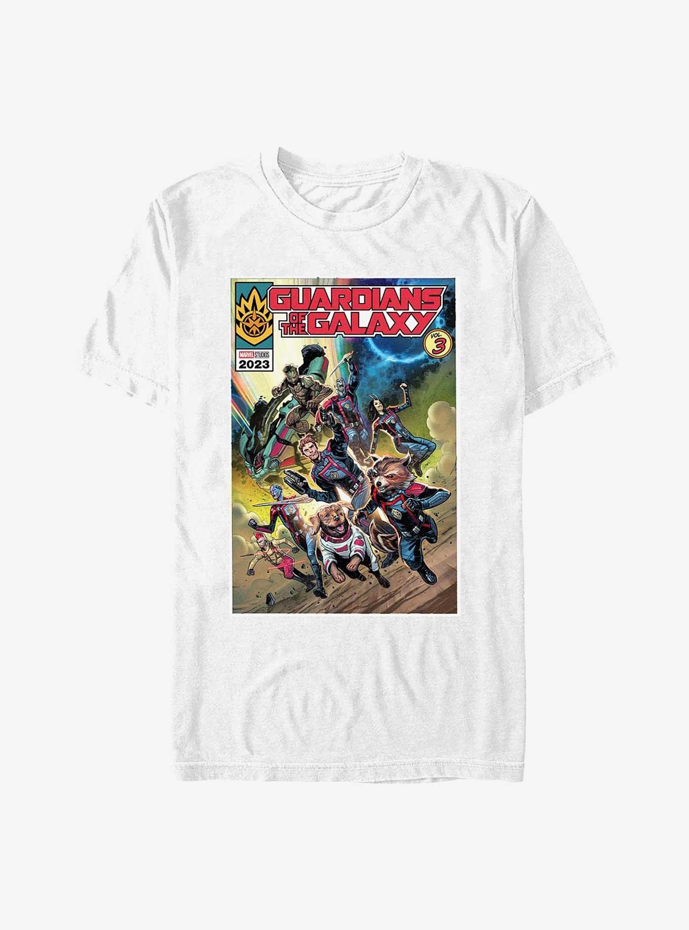 Marvel Guardians Of The Galaxy Vol. 3 Comic Poster Extra Soft T-Shirt, WHITE, hi-res