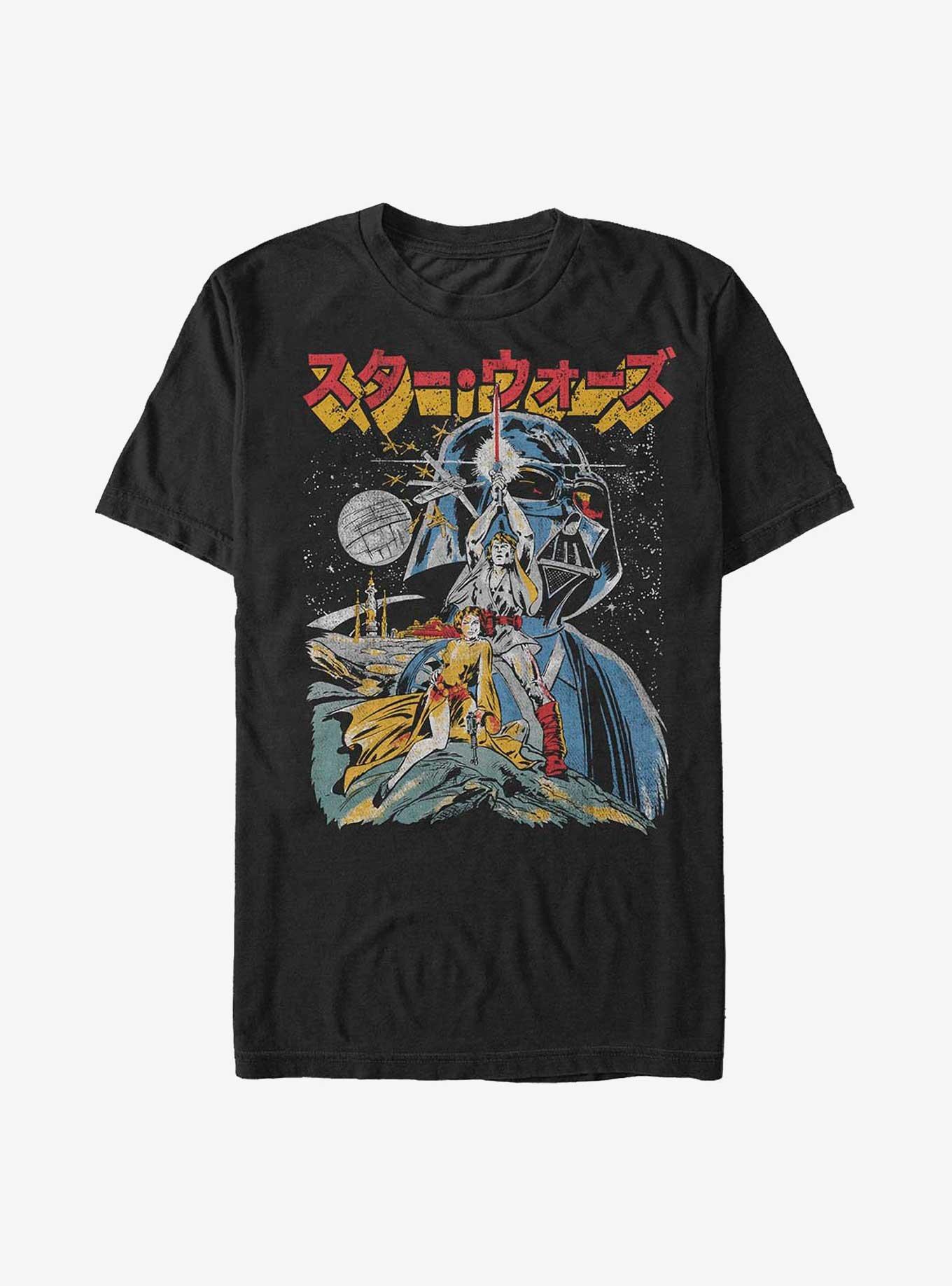 Star Wars Kanji Poster Extra Soft T-Shirt, BLACK, hi-res