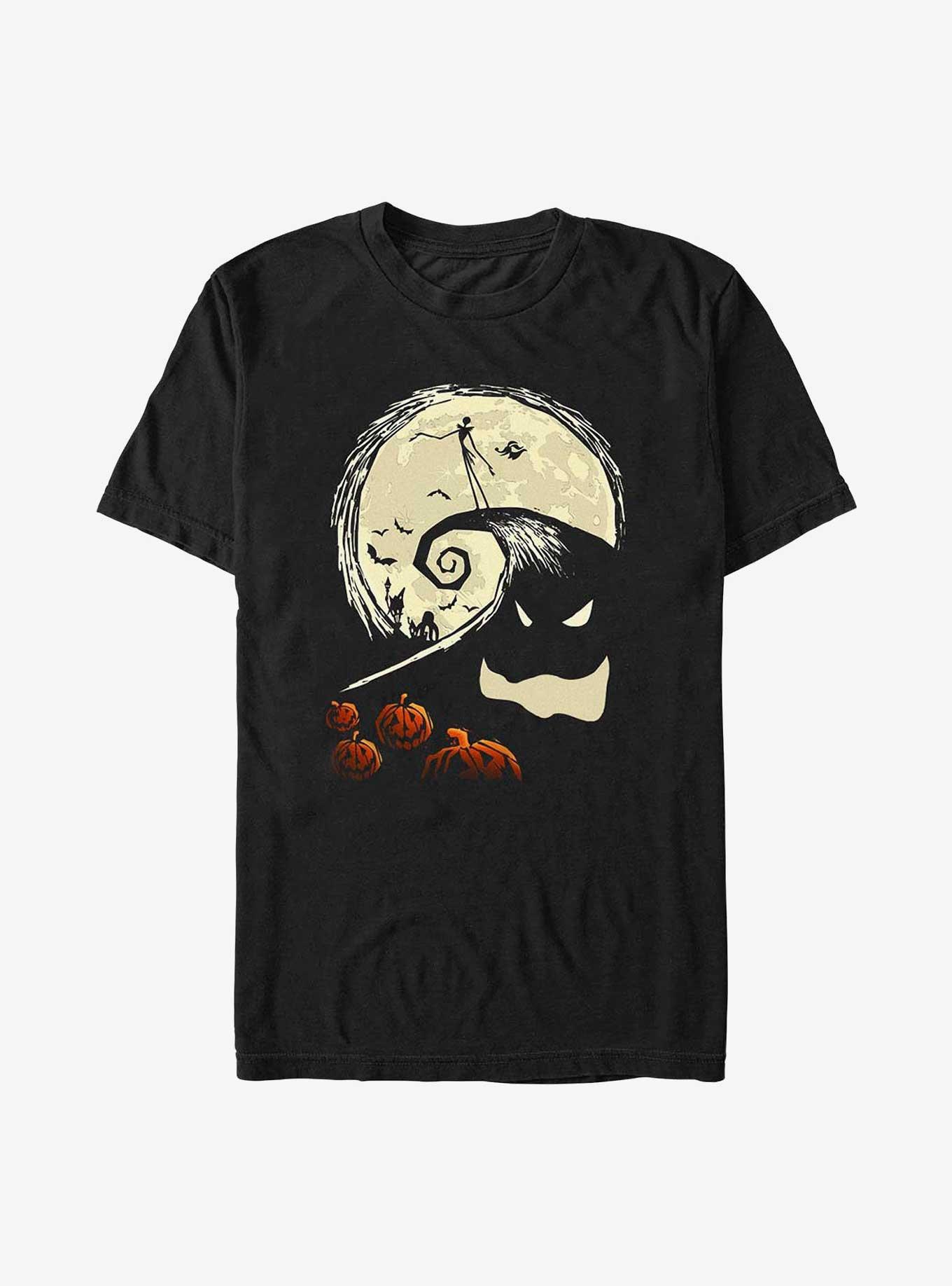 Disney The Nightmare Before Christmas Jack On Pumpkin Hill Extra Soft T-Shirt, BLACK, hi-res