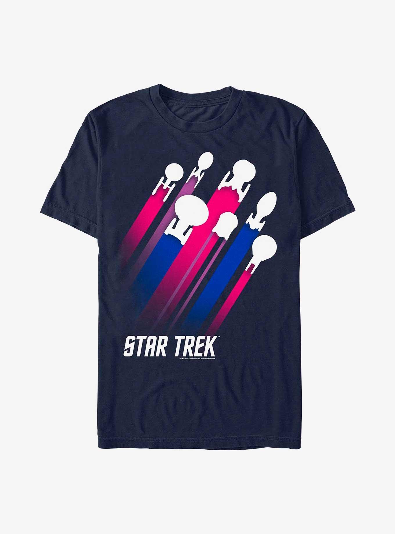 Star Trek Pride Trek Stripes Extra Soft T-Shirt, NAVY, hi-res
