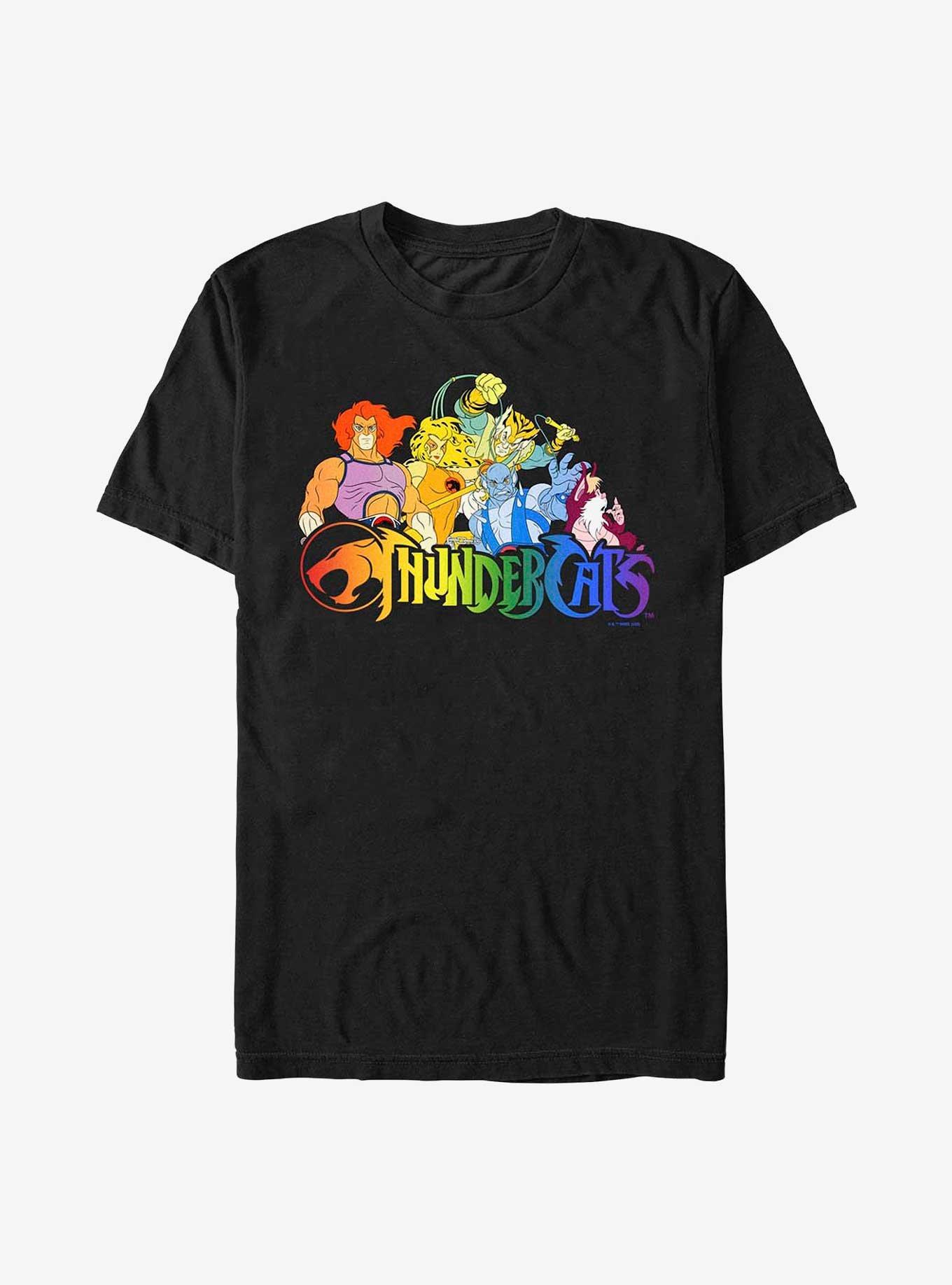 Thundercats Rainbow Cats Extra Soft T-Shirt, BLACK, hi-res