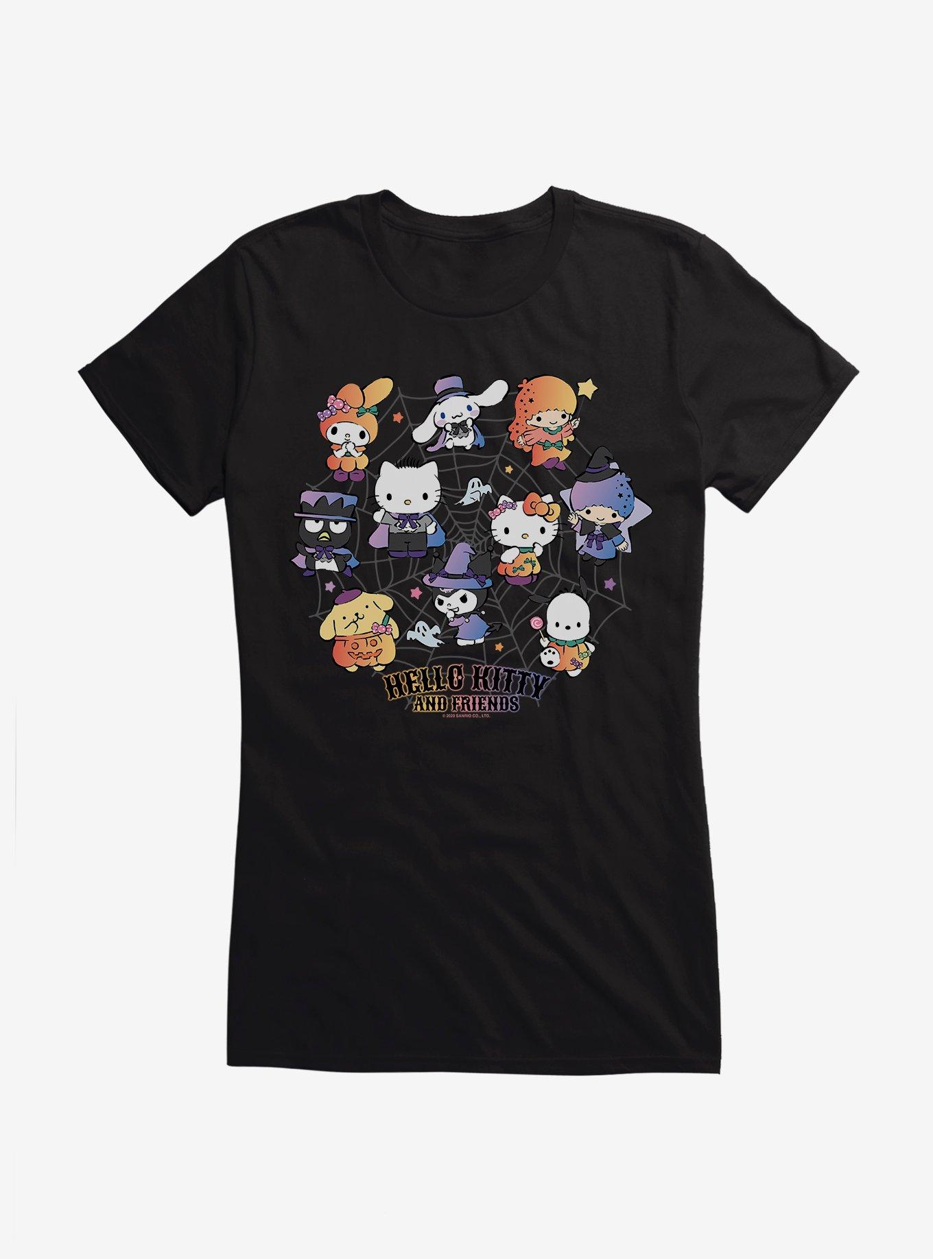 Women's Hello Kitty By Sanrio Black Graphic Pullover T-Shirt 100% Cotton  2XL