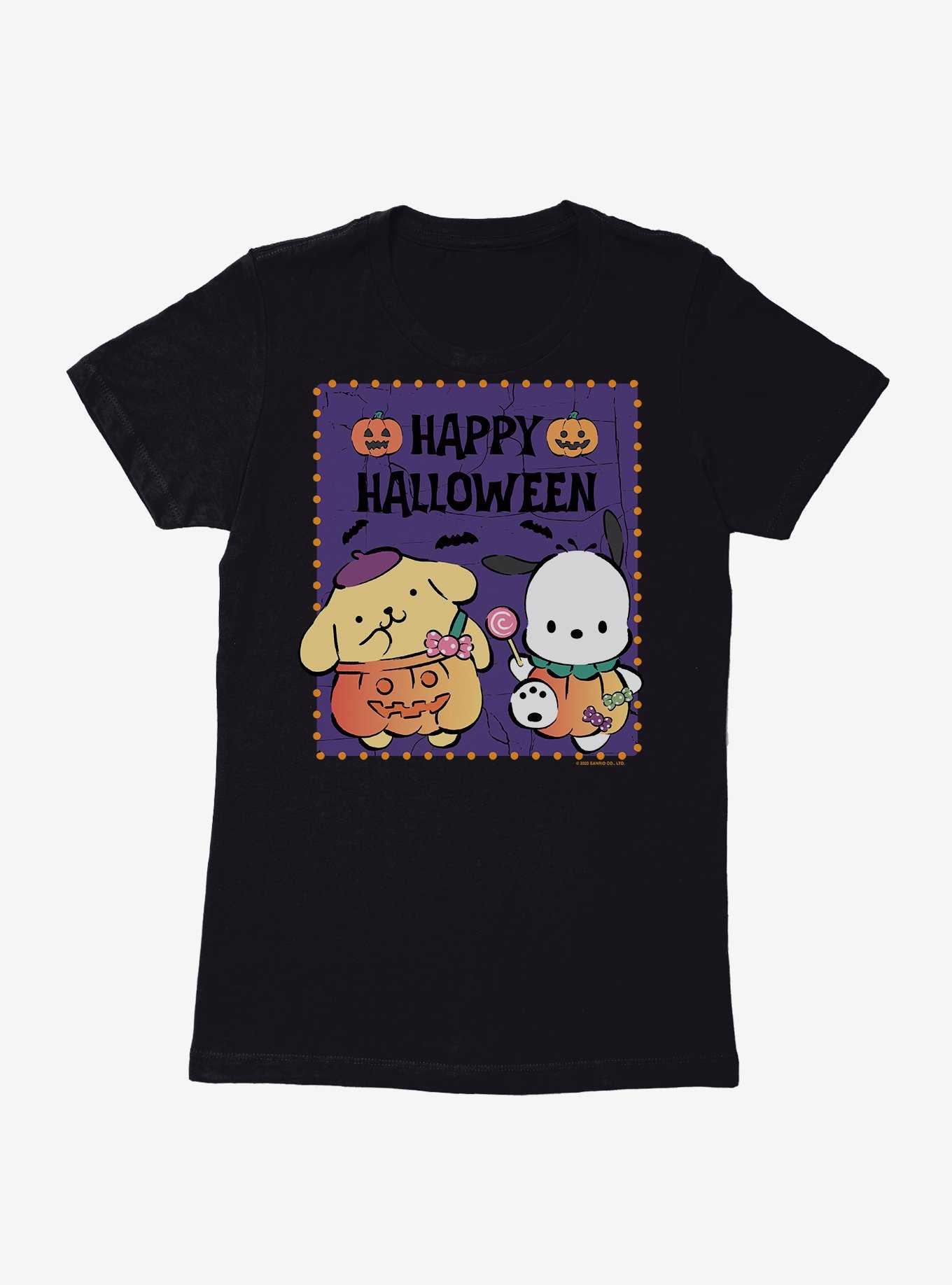 Pochacco & Pompompurin Halloween Pumpkins Womens T-Shirt, , hi-res
