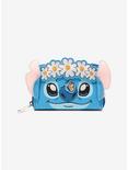 Loungefly Disney Stitch Flower Crown Zipper Wallet, , hi-res