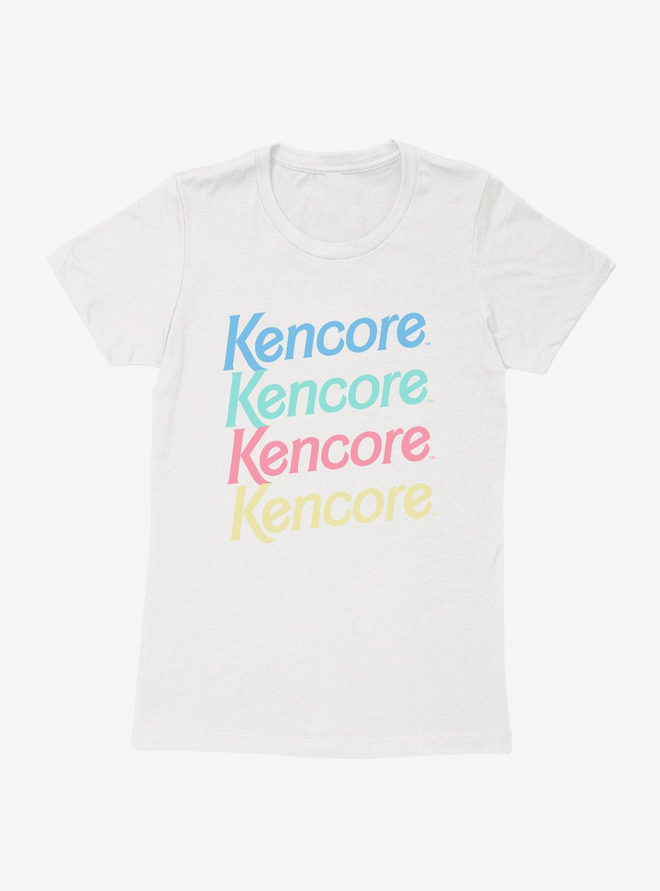 Barbie Kencore Stacked Womens T-Shirt, WHITE, hi-res