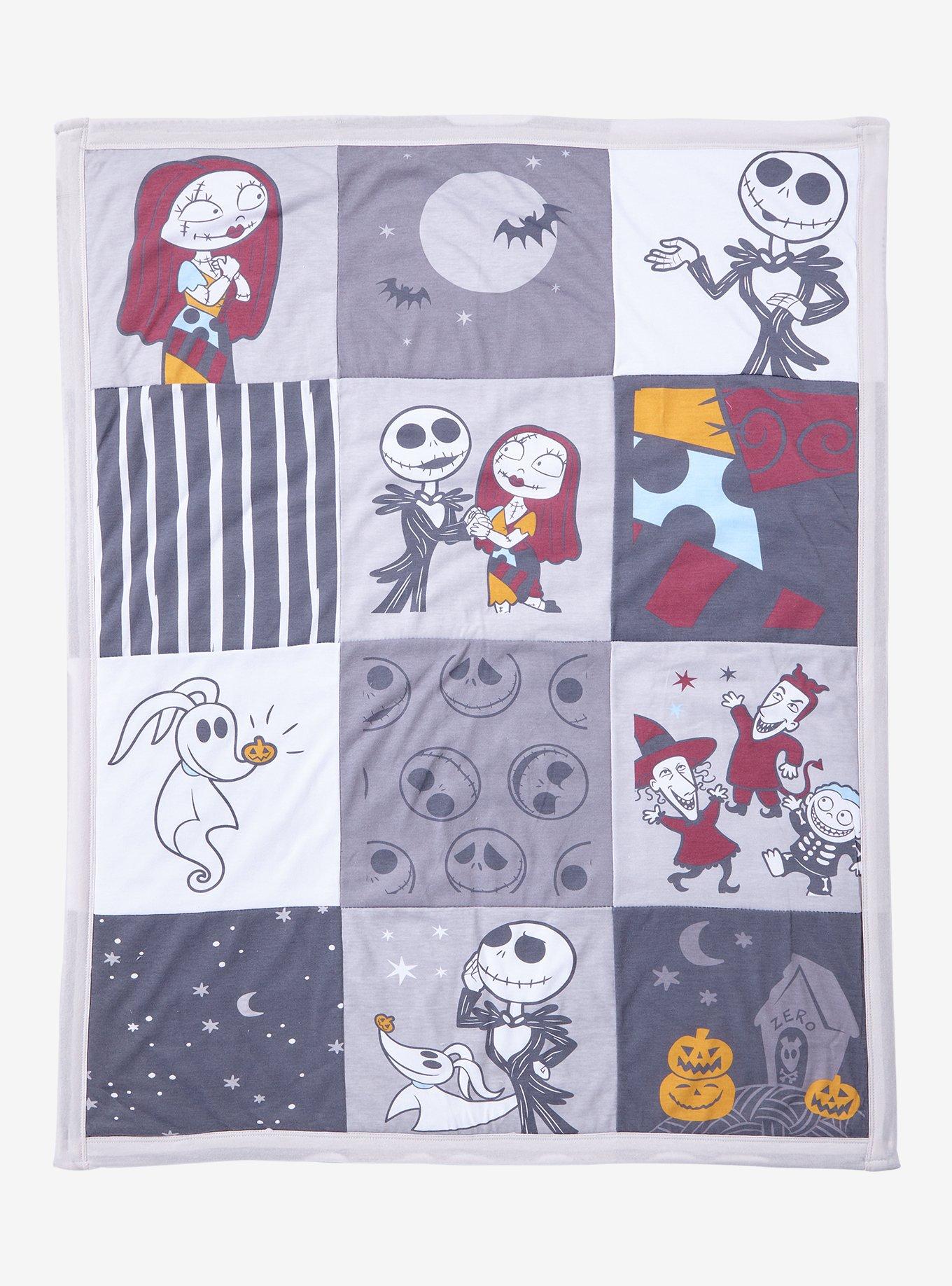 Disney The Nightmare Before Christmas Jack and Sally Quilted Baby Blanket &mdash; BoxLunch Exclusive, , hi-res