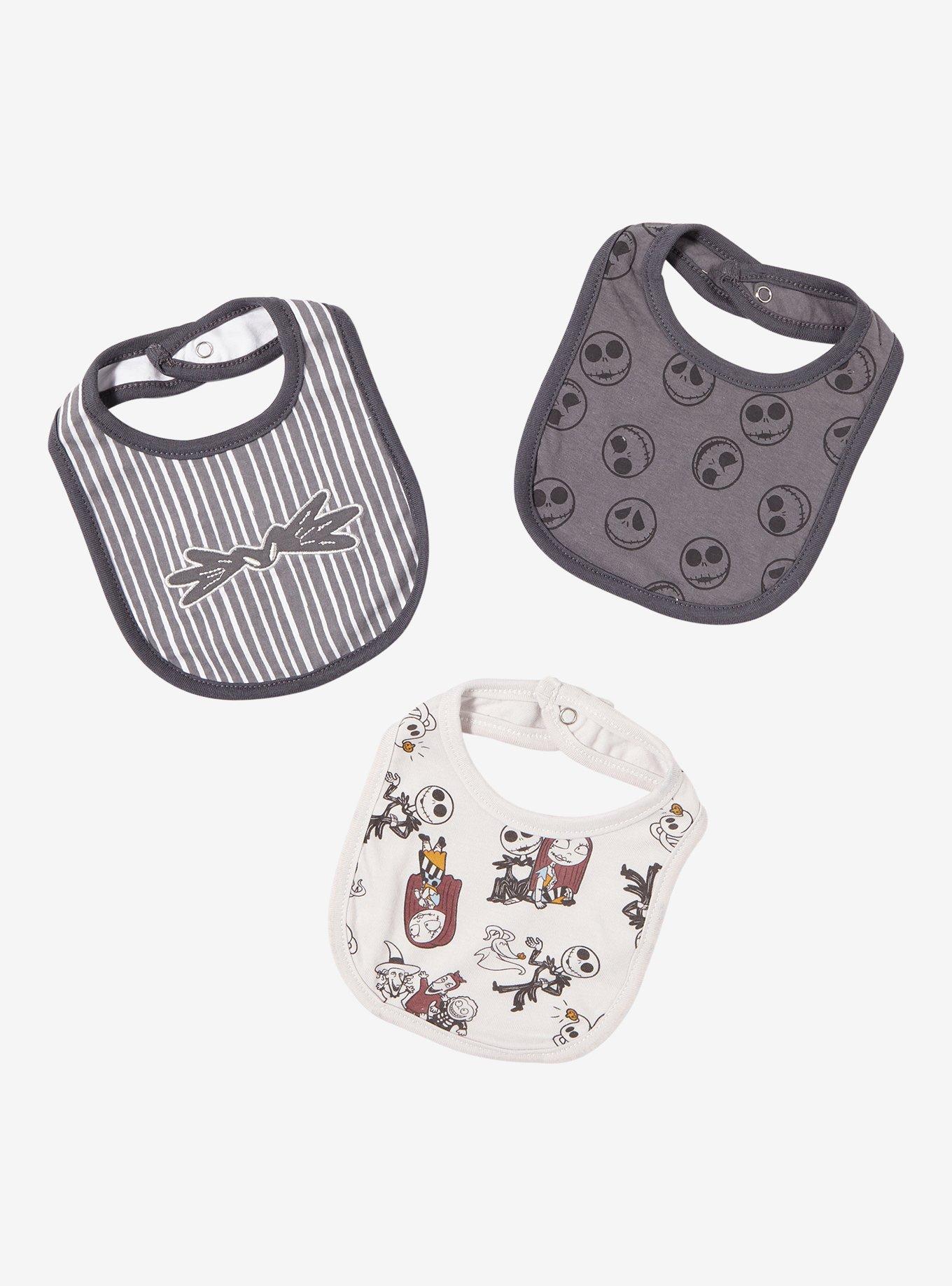 Disney The Nightmare Before Christmas Jack Skellington Patterns Bib Set - BoxLunch Exclusive, , hi-res