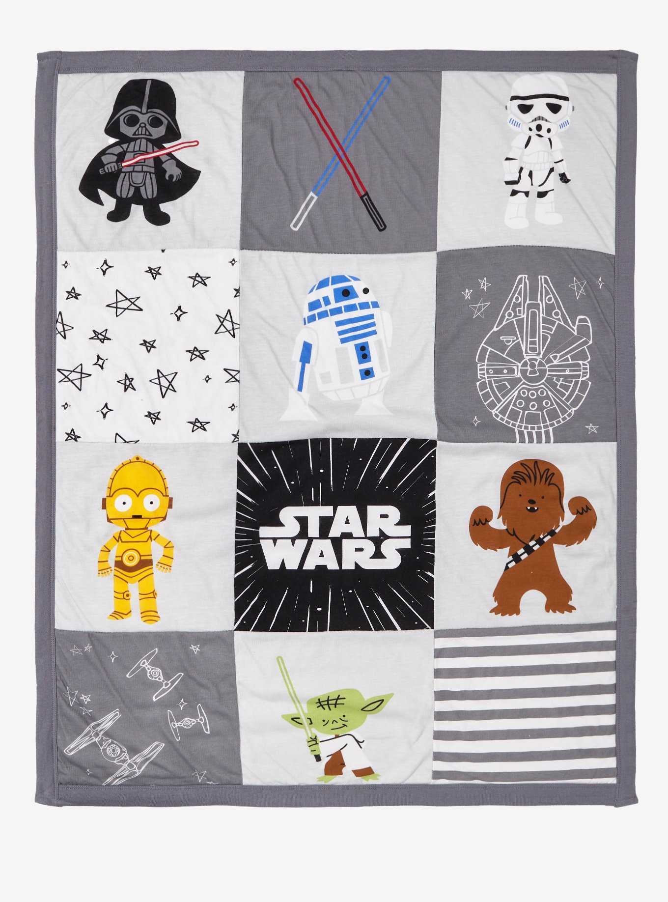 Star Wars Characters Quilted Baby Blanket - BoxLunch Exclusive, , hi-res