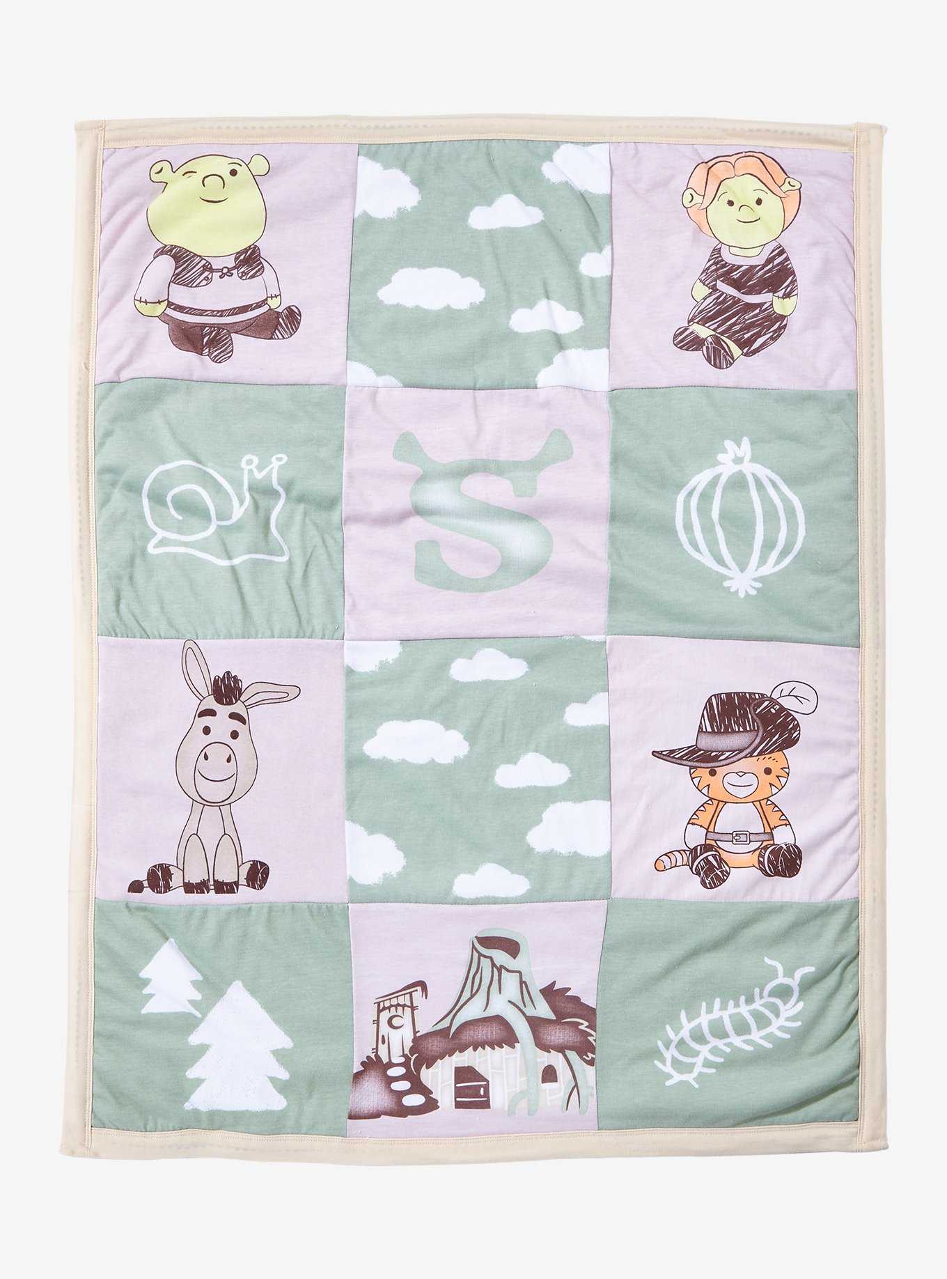 DreamWorks Shrek Characters Quilt Baby Blanket- BoxLunch Exclusive, , hi-res