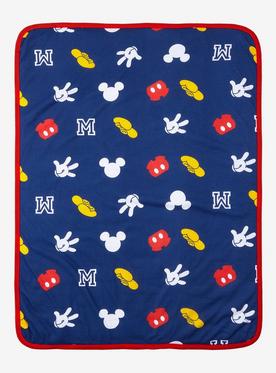Disney Mickey Mouse Icons Allover Print Baby Blanket - BoxLunch Exclusive
