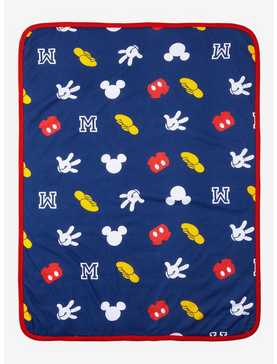 Disney Mickey Mouse Icons Allover Print Baby Blanket - BoxLunch Exclusive, , hi-res