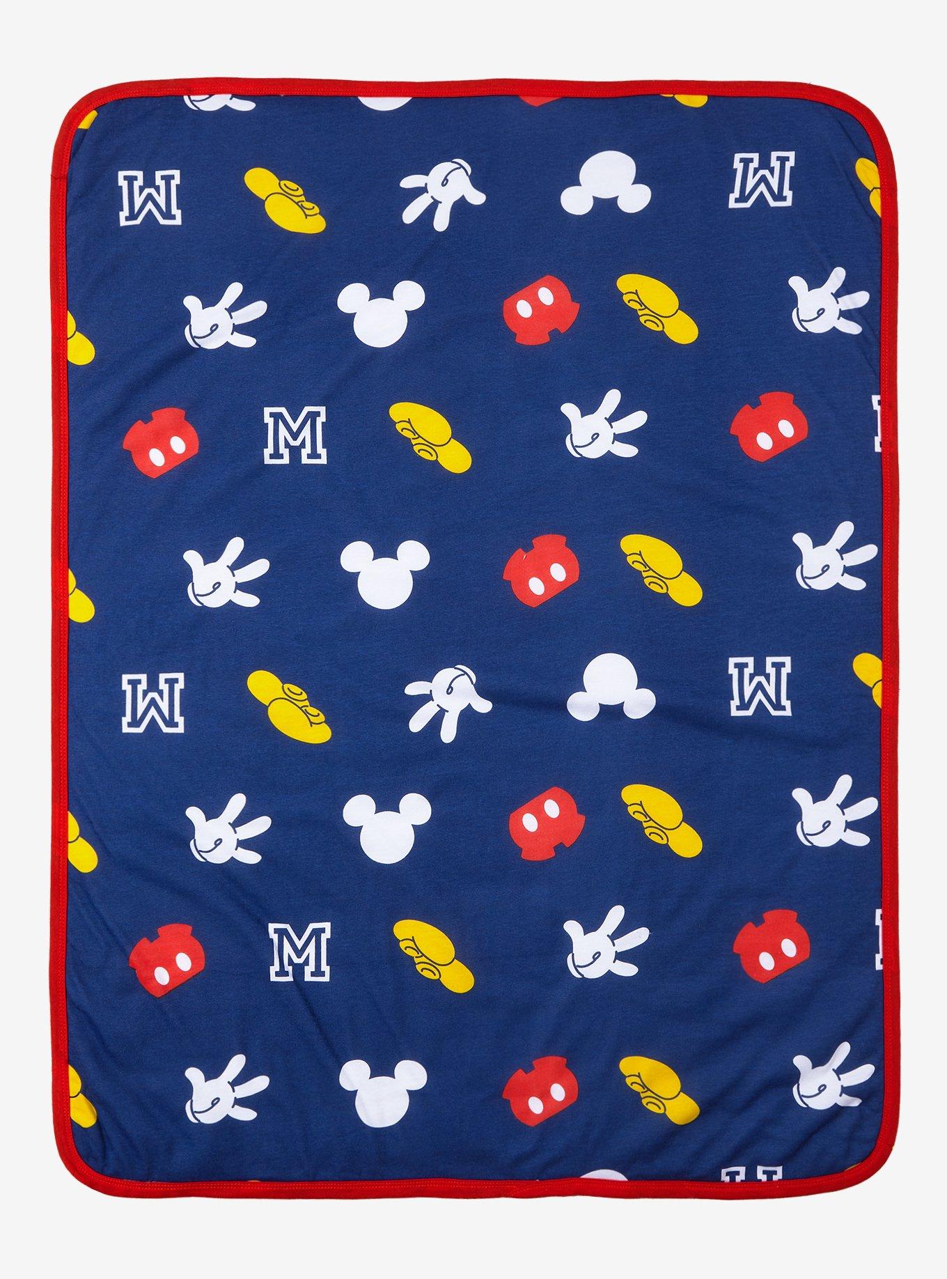 Disney Mickey Mouse Icons Allover Print Baby Blanket - BoxLunch Exclusive, , hi-res